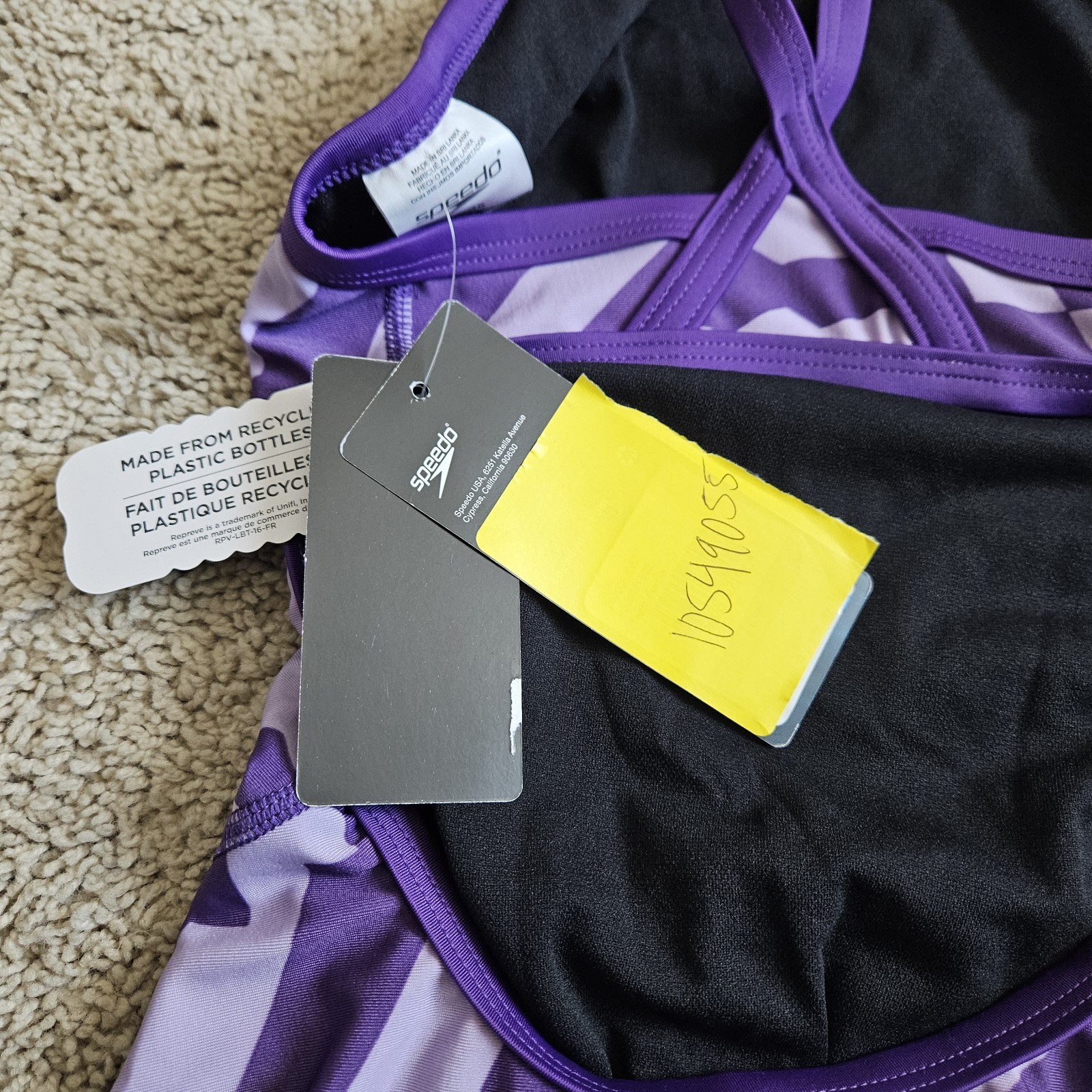 Speedo 8002411502 12/38 St Vortex Maze Flyback 1Pc Team Purple 12/38 NEW