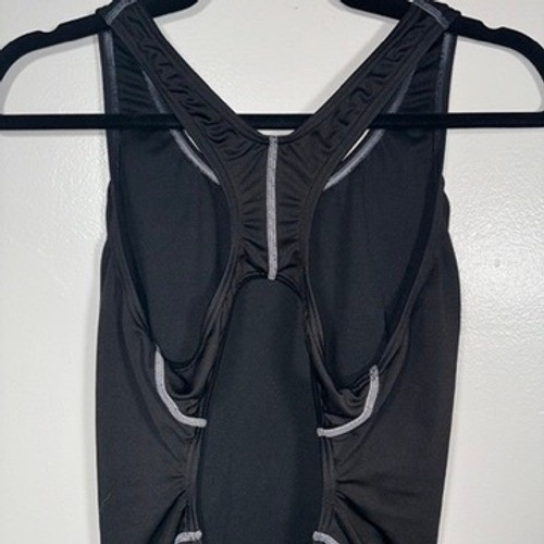 TYR One Piece Swimsuit Women Sz 40 Black Racerback Competitive Swimwear