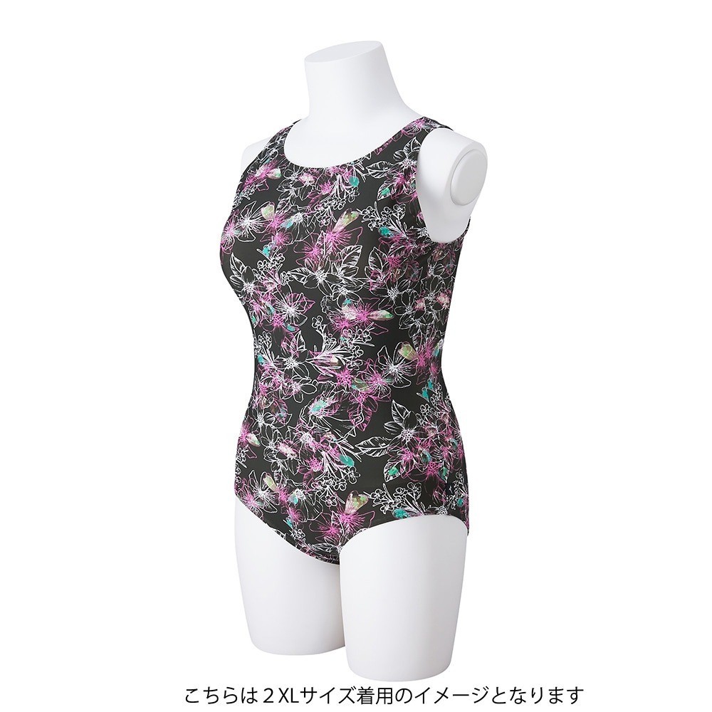 Mizuno Women’s Aqua Fitness One-Piece Swimsuit N2JAC82133 Green 2025SS U-Back