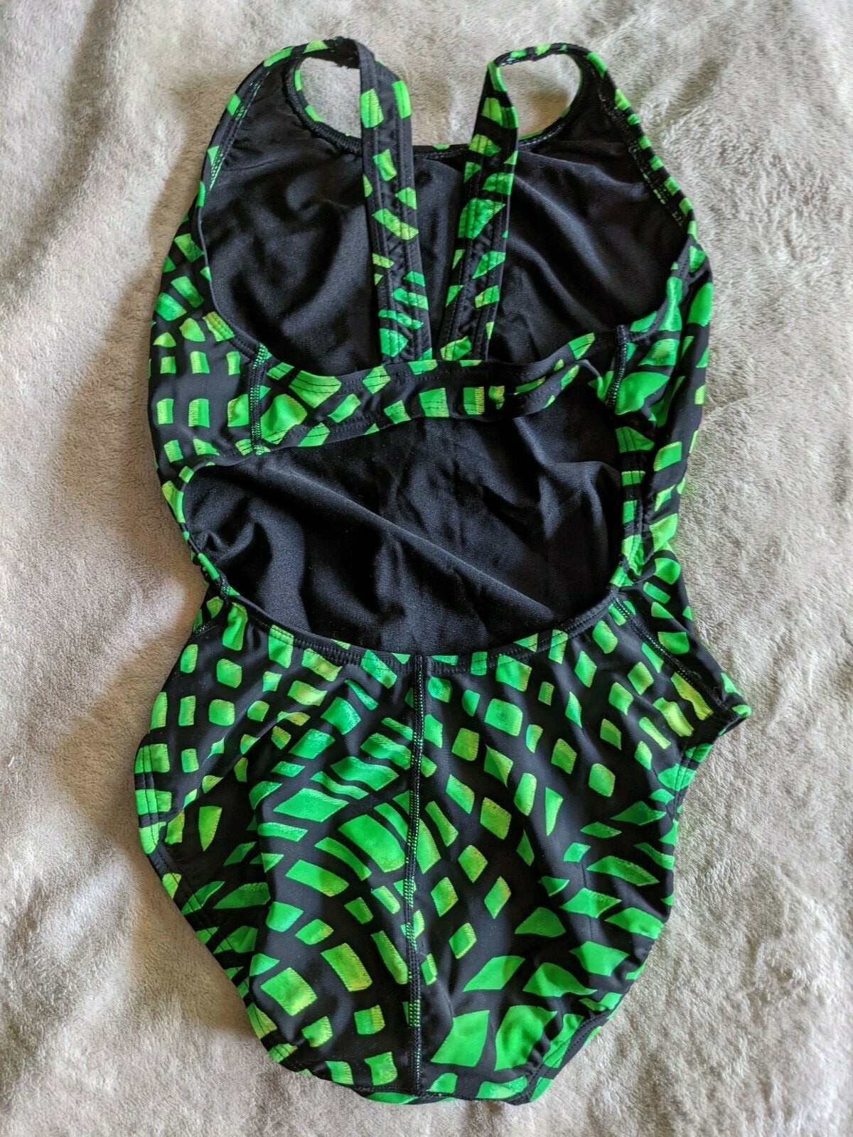 DOLFIN One Piece Swimsuit Womens Size 32 Green Black