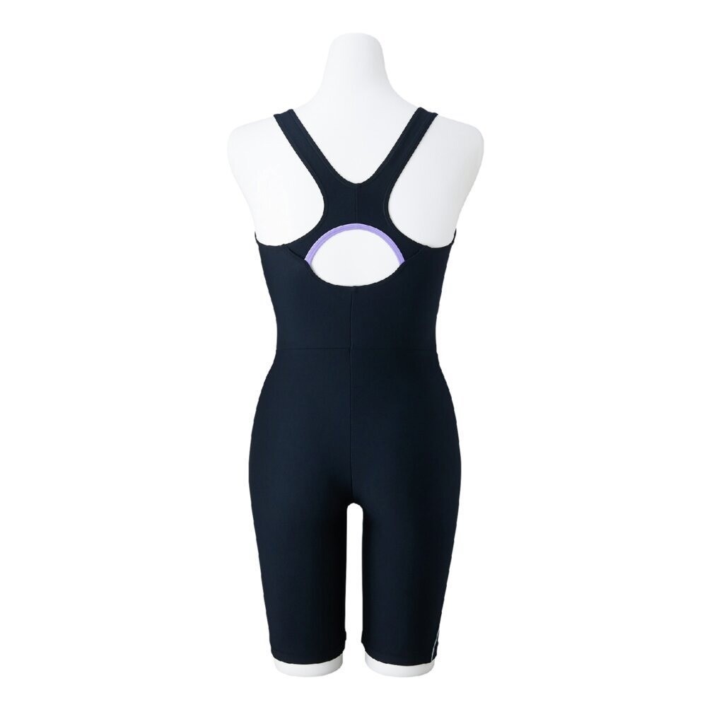 Mizuno Women’s Swim Fitness All-in-One Swimsuit Back Strap Stroke ONE Black/IVY