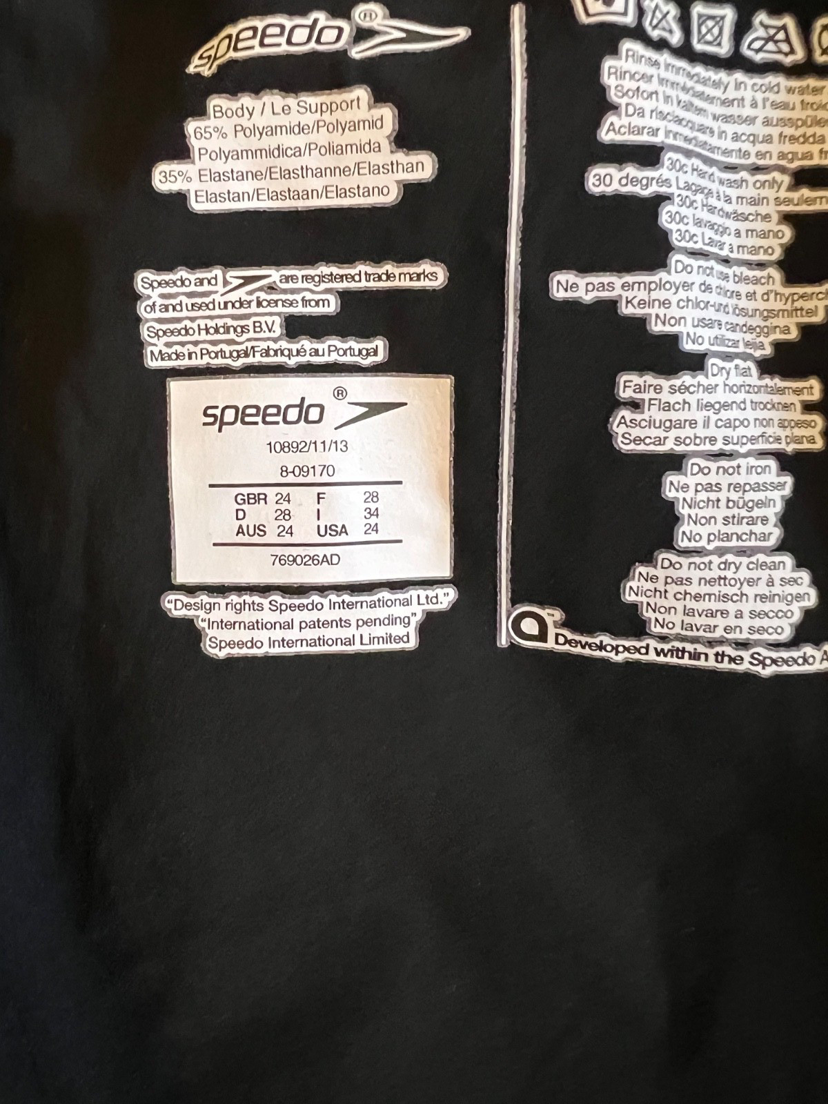 Speedo Women’s LZR Racer Elite 2 Fastskin TechSuit SZ24 Kneeskin Open Back Black