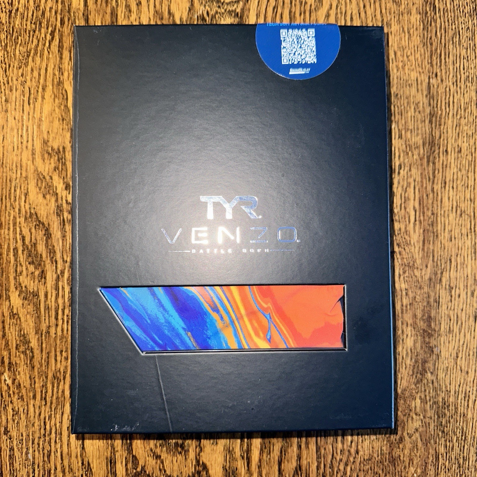 TYR Women’s Venzo Volconyx Open Back Tech Suit Size 28 NWT Orange Blue Black