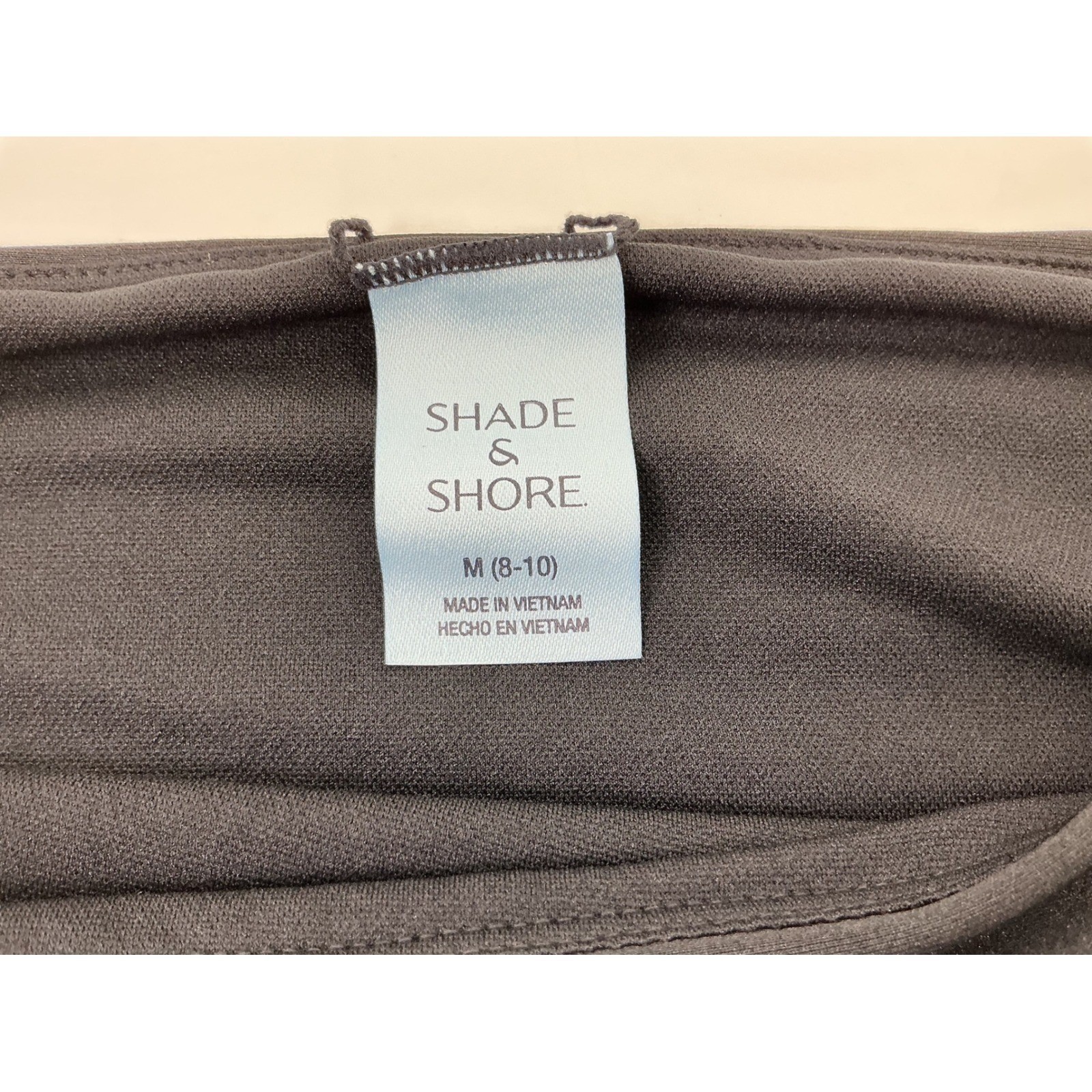 Shade & Shore Black High Waist Full Seat Coverage Swimsuit Bikini Bottom Size M