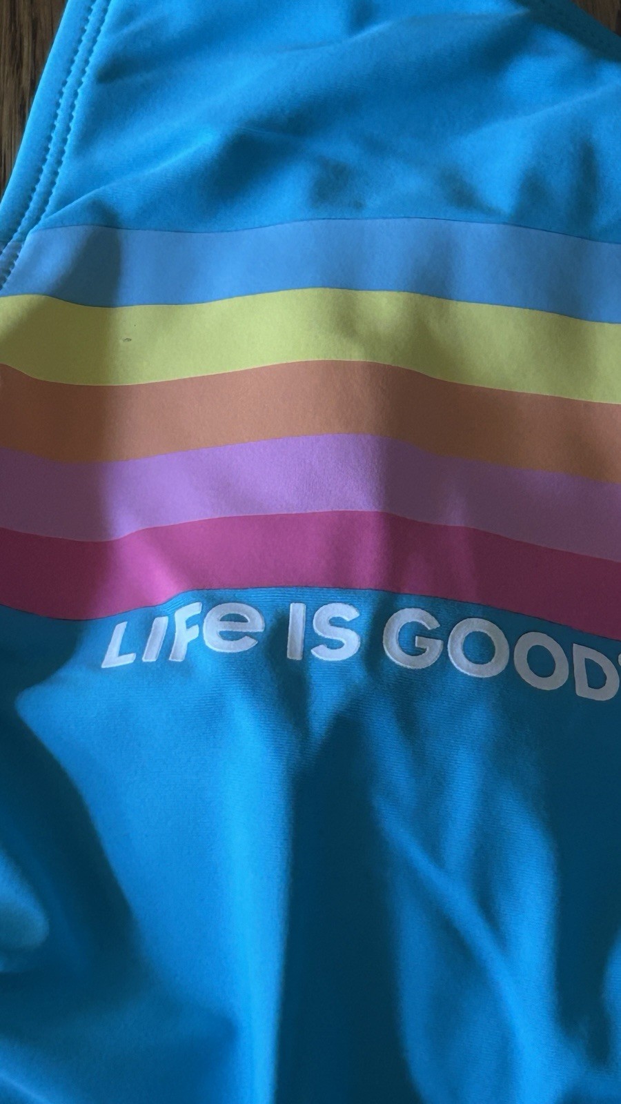 Life is Good UPF 50+ Turquoise 2 Pc Tankini Bikini Swimsuit Women’s Size L NWT