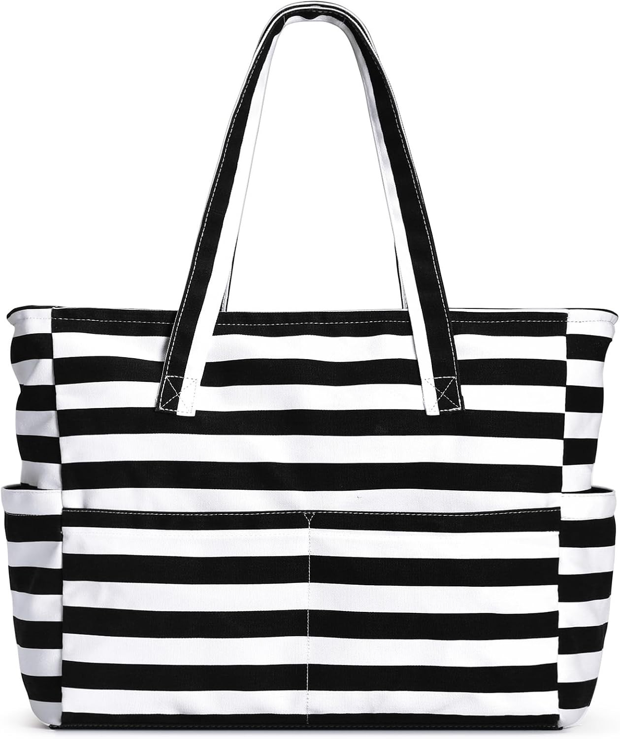 Oscaurt large capacity women’s beach tote bag with zipper closure