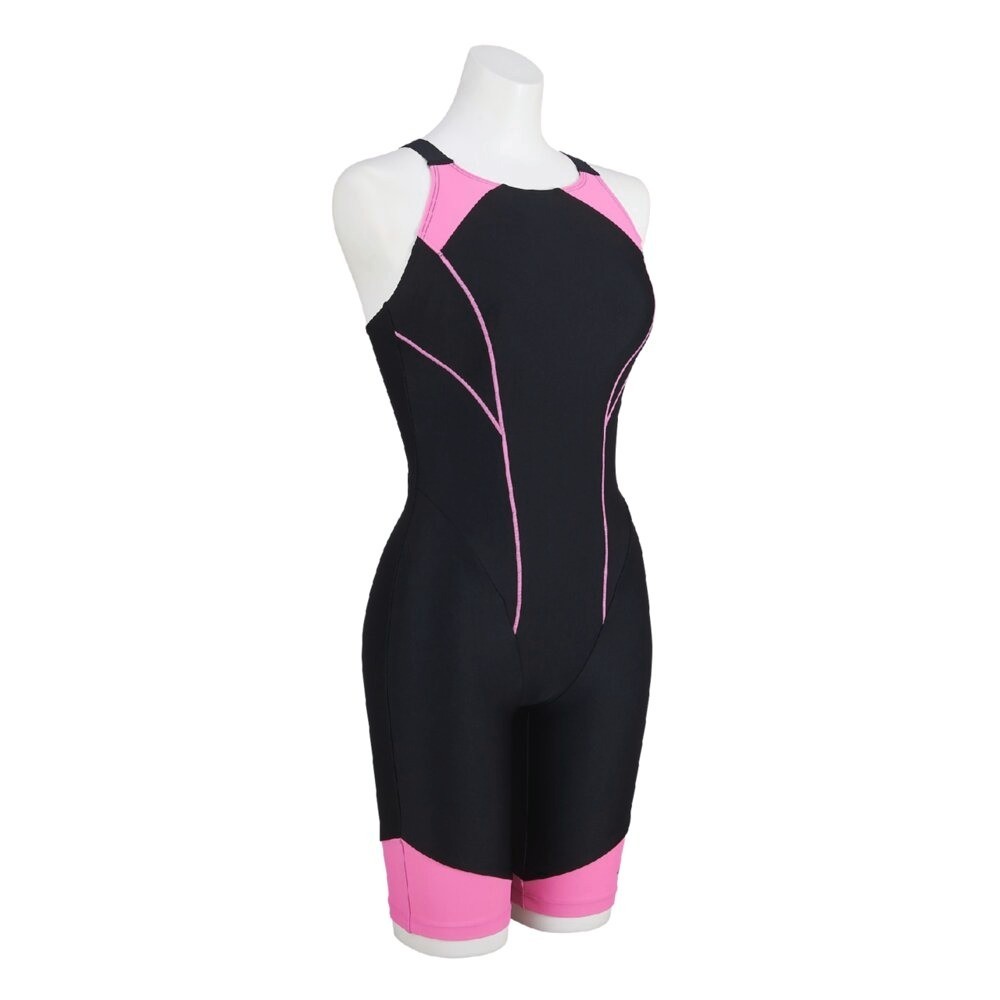 Mizuno Women’s Stroke ONE All-in-One Swim Fitness Suit N2JGB30295 Black/Pink