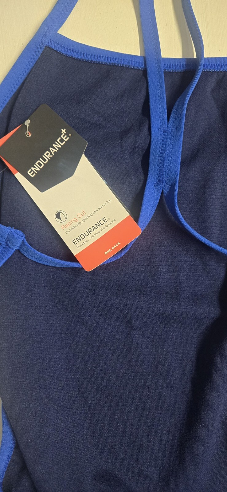 Speedo Endurance Swimsuit Racing Cut Royal Blue Size 30