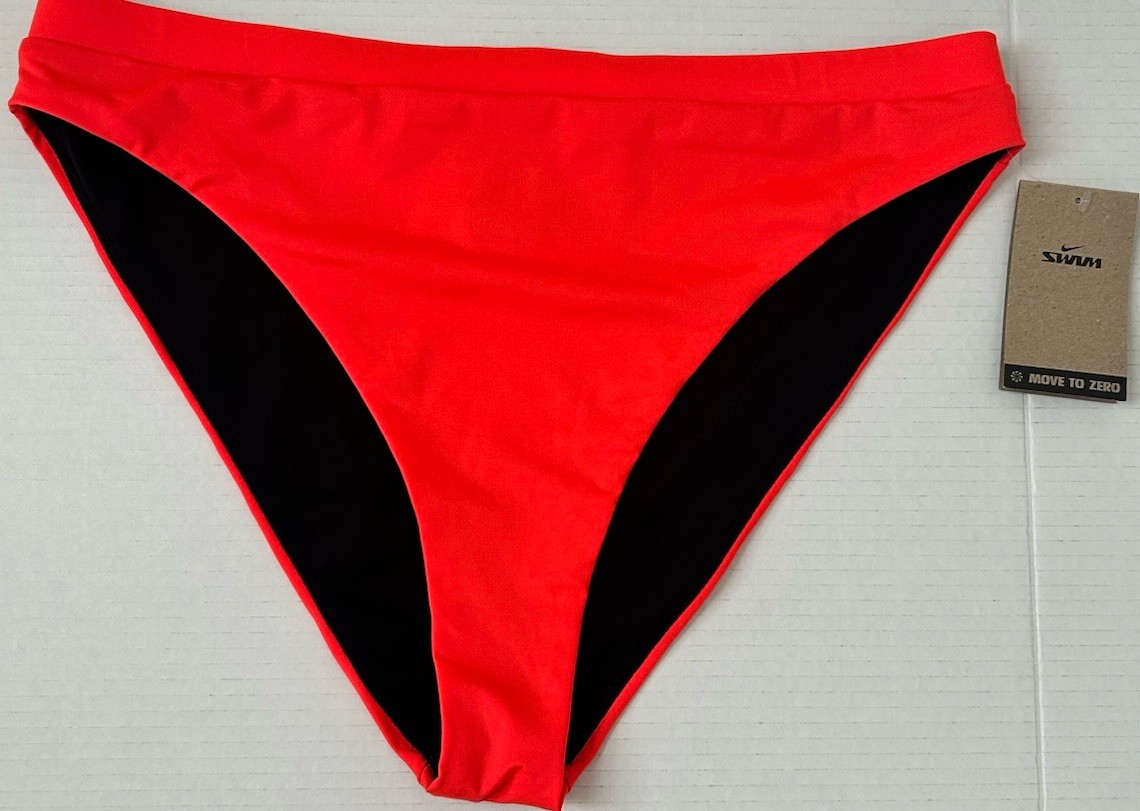 Nike Swim Essential Women High Waist Bikini Bottom XL, NESSB347-631, Fuchsia NWT