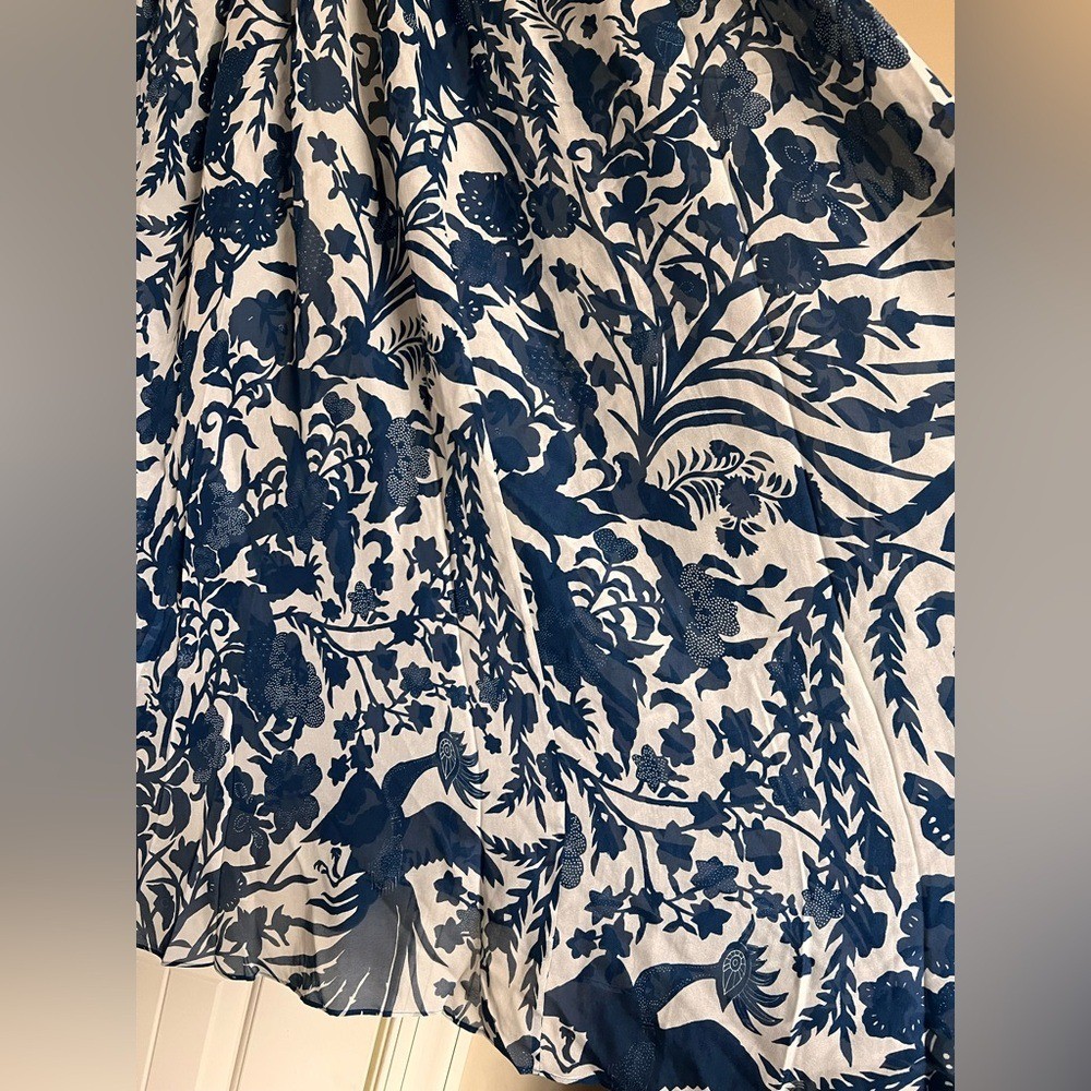 FIGUE NWT 100% Silk Blue Ayla Cape One Size Swim Cover Up Light Airy Flowy