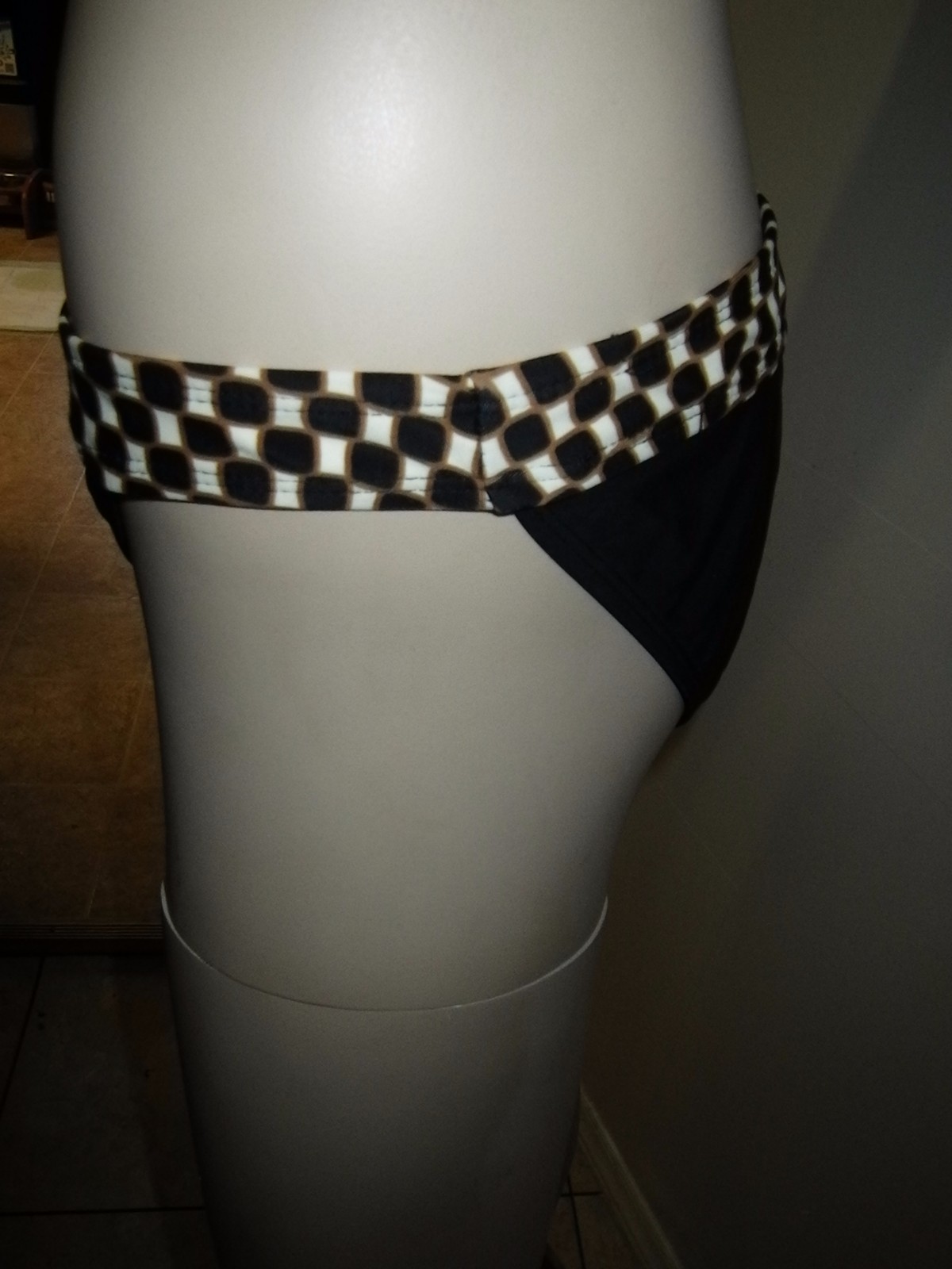 FADED GLORY LADIES 2 PIECE BIKINI SIZE XL SPANDEX NYLON SWIMSUIT BLACK CHECKERED
