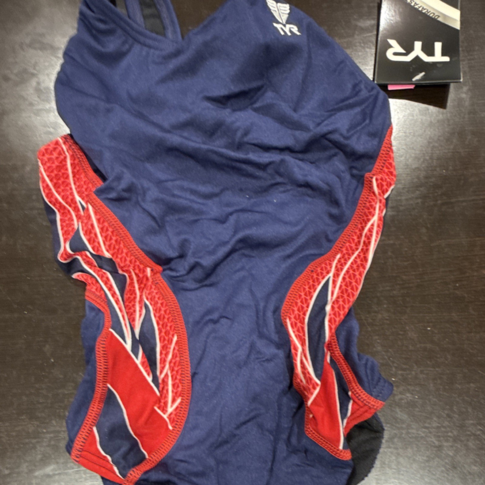 TYR Phoenix SPL Maxfit-A Competitive Swimwear Female Size 26 Navy/Red