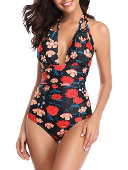 One Piece Swimsuit Slimming Monokini Tummy Control Swimwear Size L 1 piece
