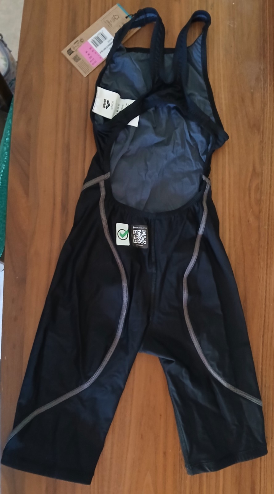 Arena Powerskin St Next Open Back Junior Competitive Swimsuit-Black-Sz 28-NWT