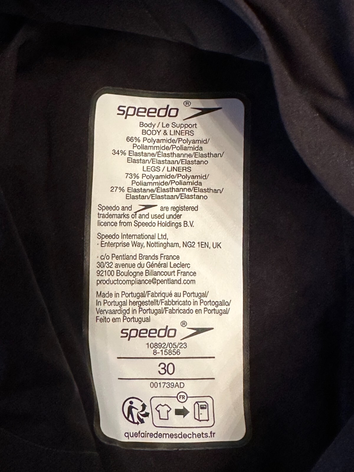 Speedo Women’s LZR Intent 2.0 Closed Back Tech Suit Swimsuit Size 30 New