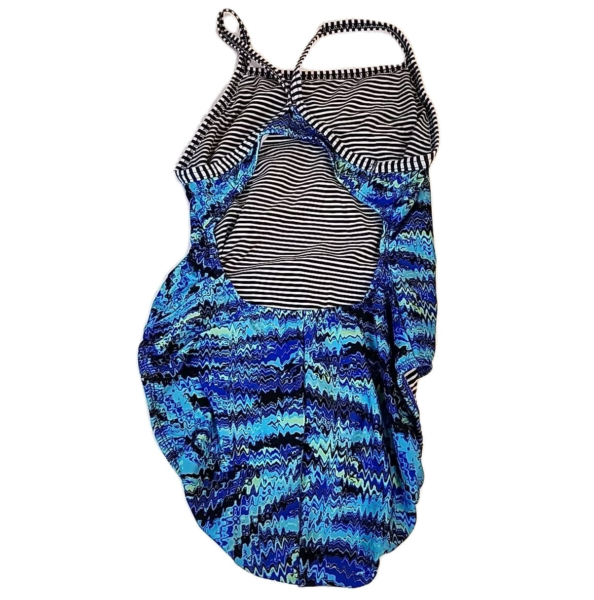 Dolfin Uglies Womens Racerback Swimsuit Size 36 Blue Multicolor One Piece Swim