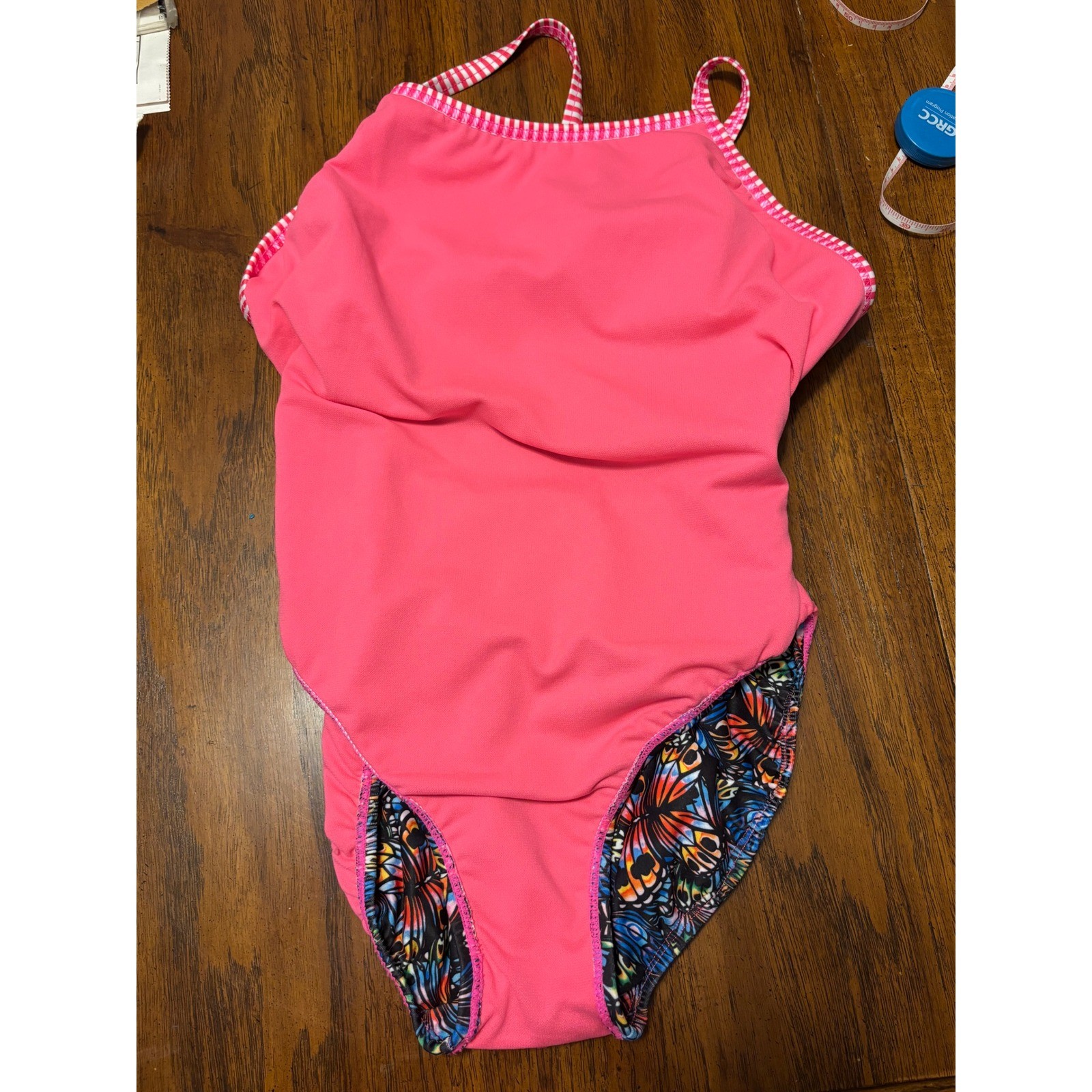 Dolfin Uglies Butterfly Print One Piece Swimsuit Multicolor Training Size 40