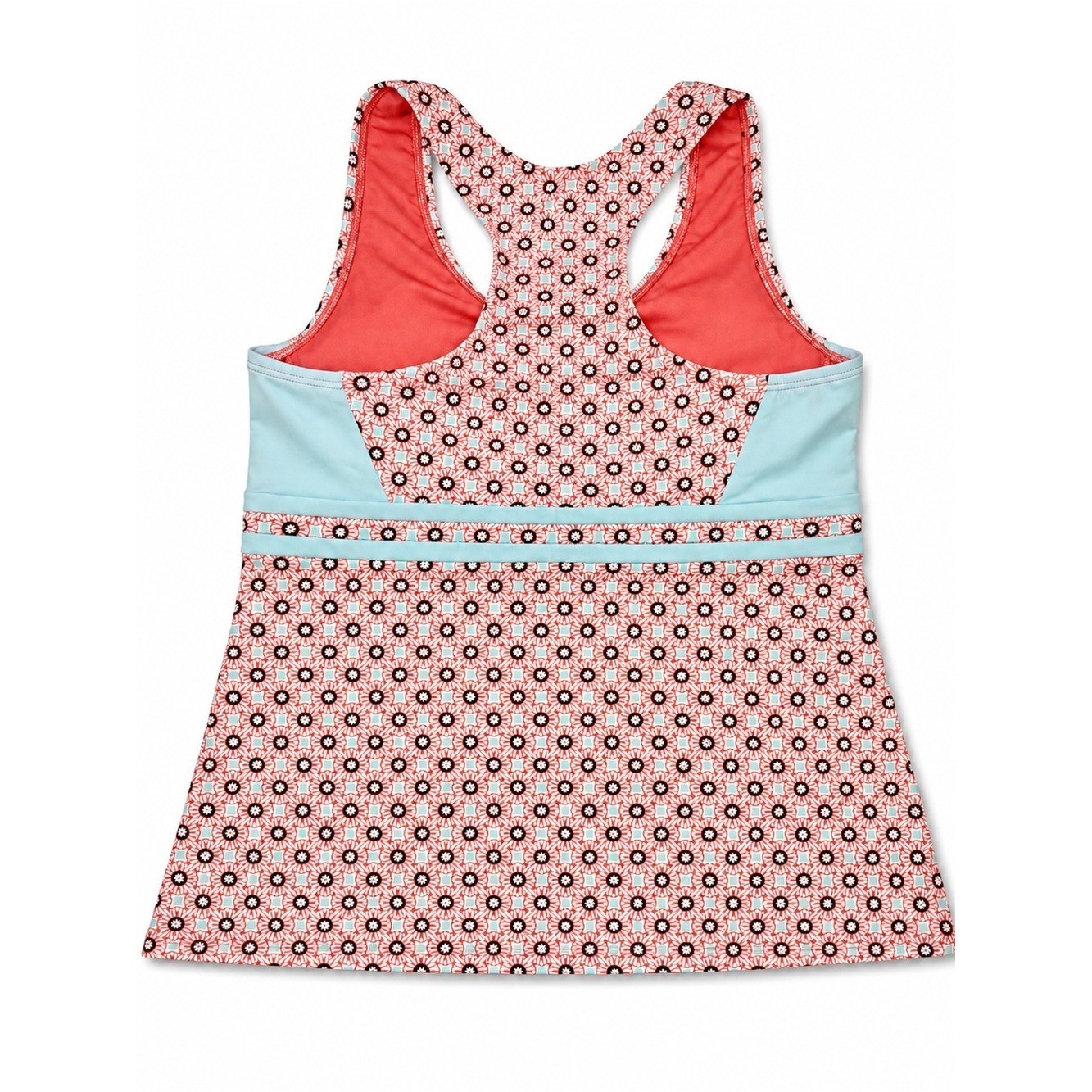 Lands’ End Women M Athletic Tank Top Racerback Zip Front Tennis Golf Activewear