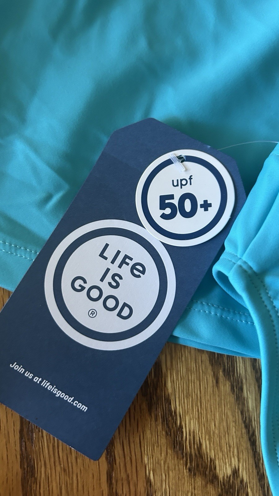 Life is Good UPF 50+ Turquoise 2 Pc Tankini Bikini Swimsuit Women’s Size L NWT