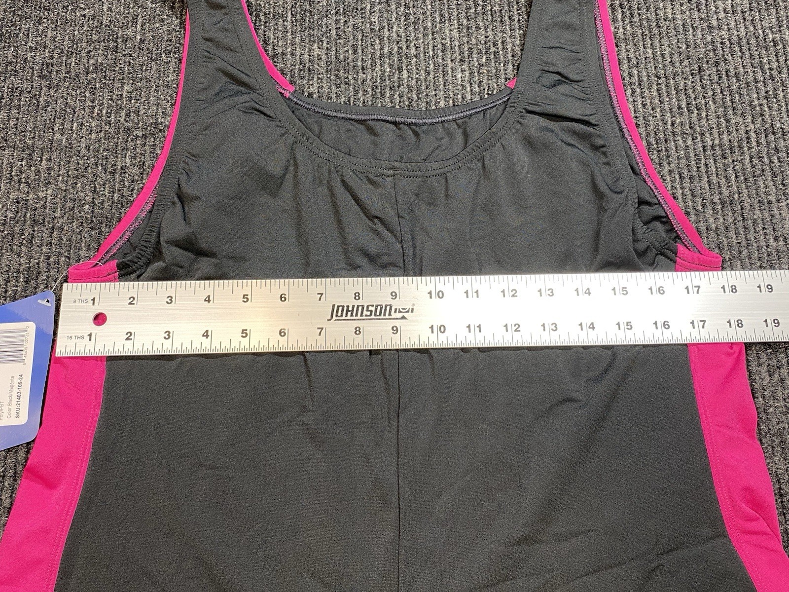 WATERPRO Splice Unitard Poly/PBT Competitive Swimwear Black/Pink Size 24