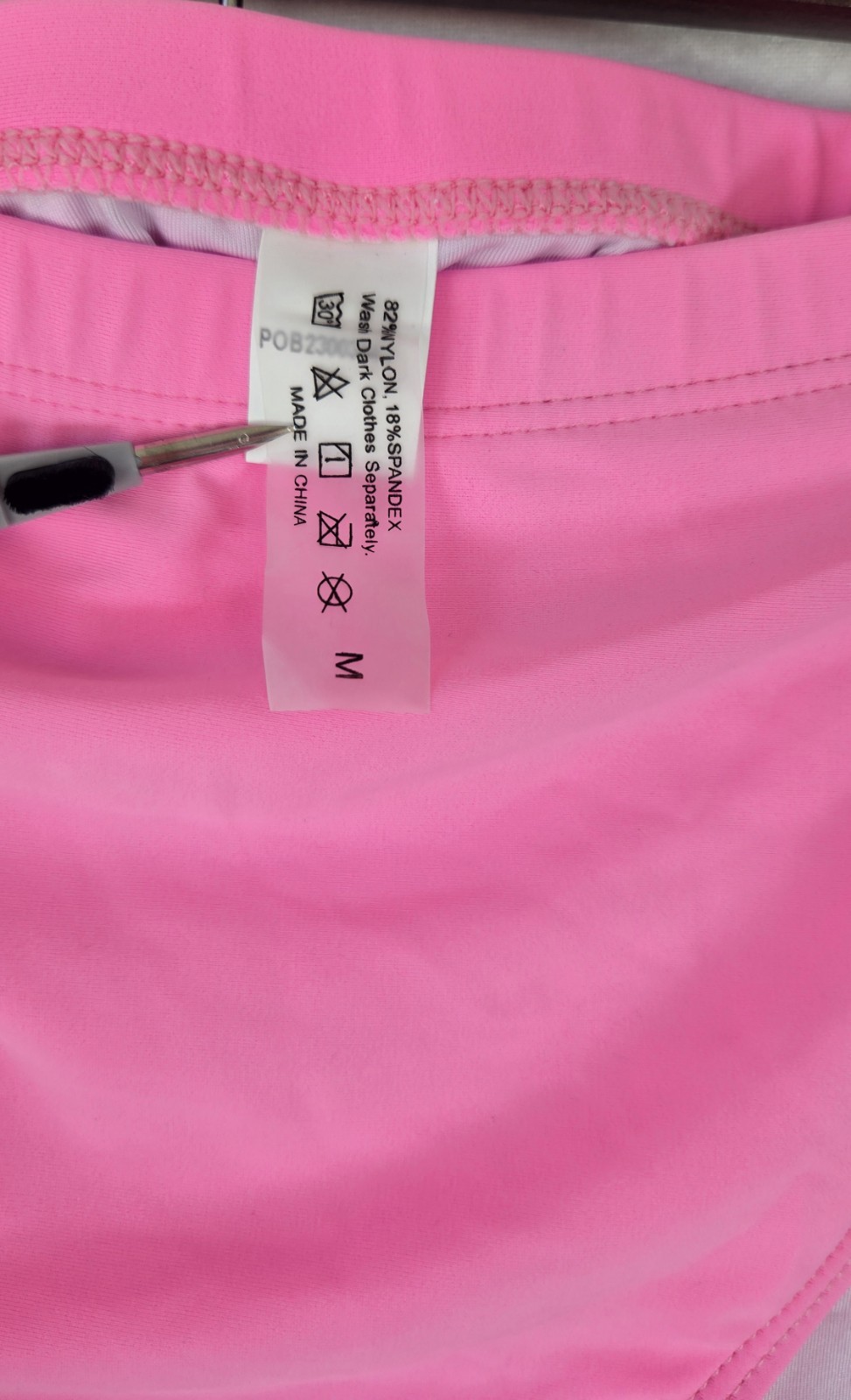 NWT Tempt Me High Waisted Bikini Swimsuit Sporty Two Piece Pink Size Medium
