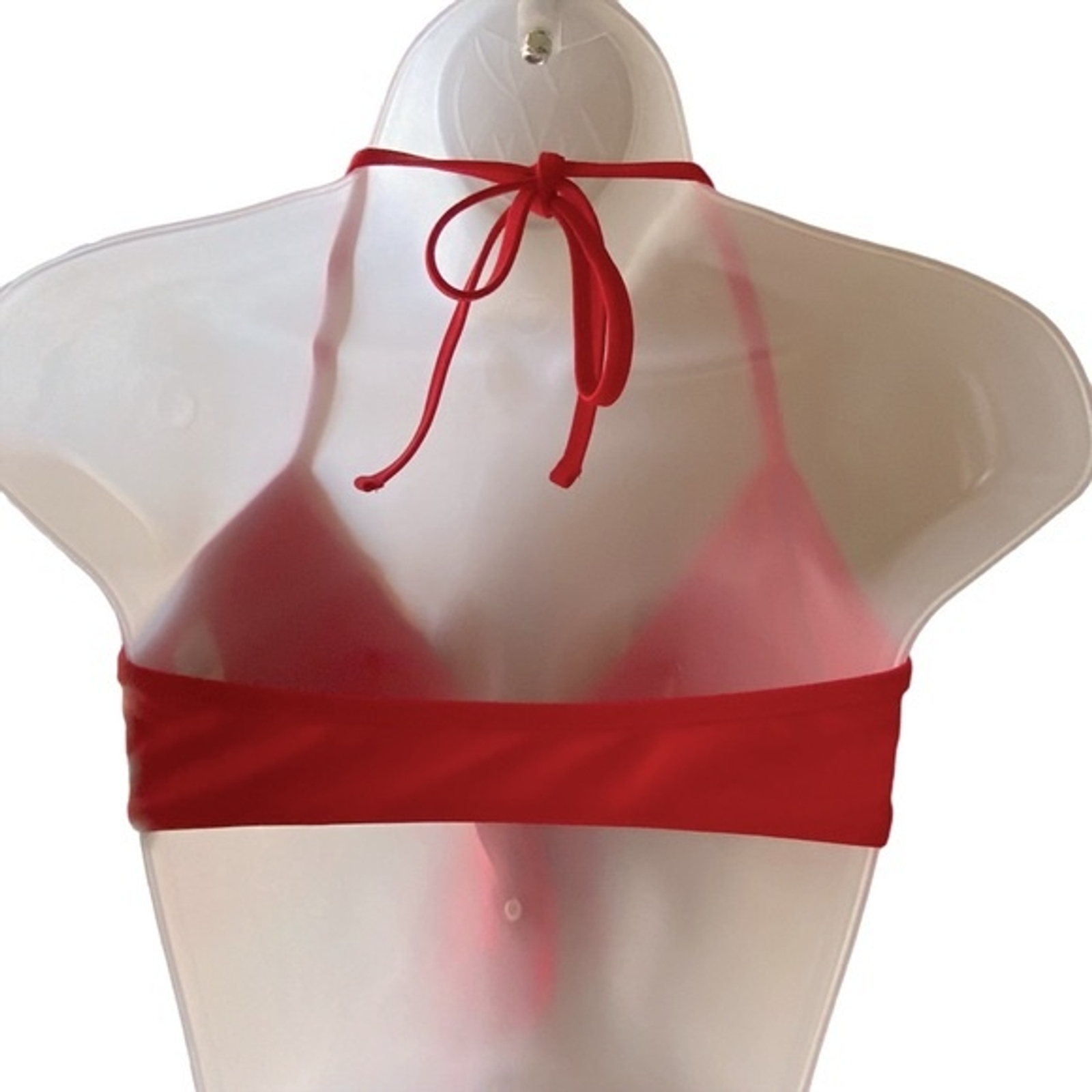 Aerie Bikini Top Red Halter With Adjustable Ties New With Tags Size Small