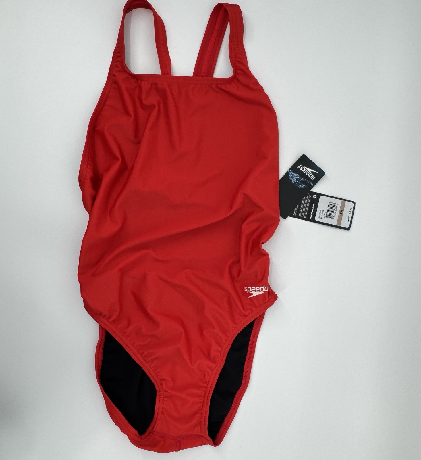 NWT Speedo Pro LT One Piece Swimsuit Red Team Size 12/38 Racing Training Swim