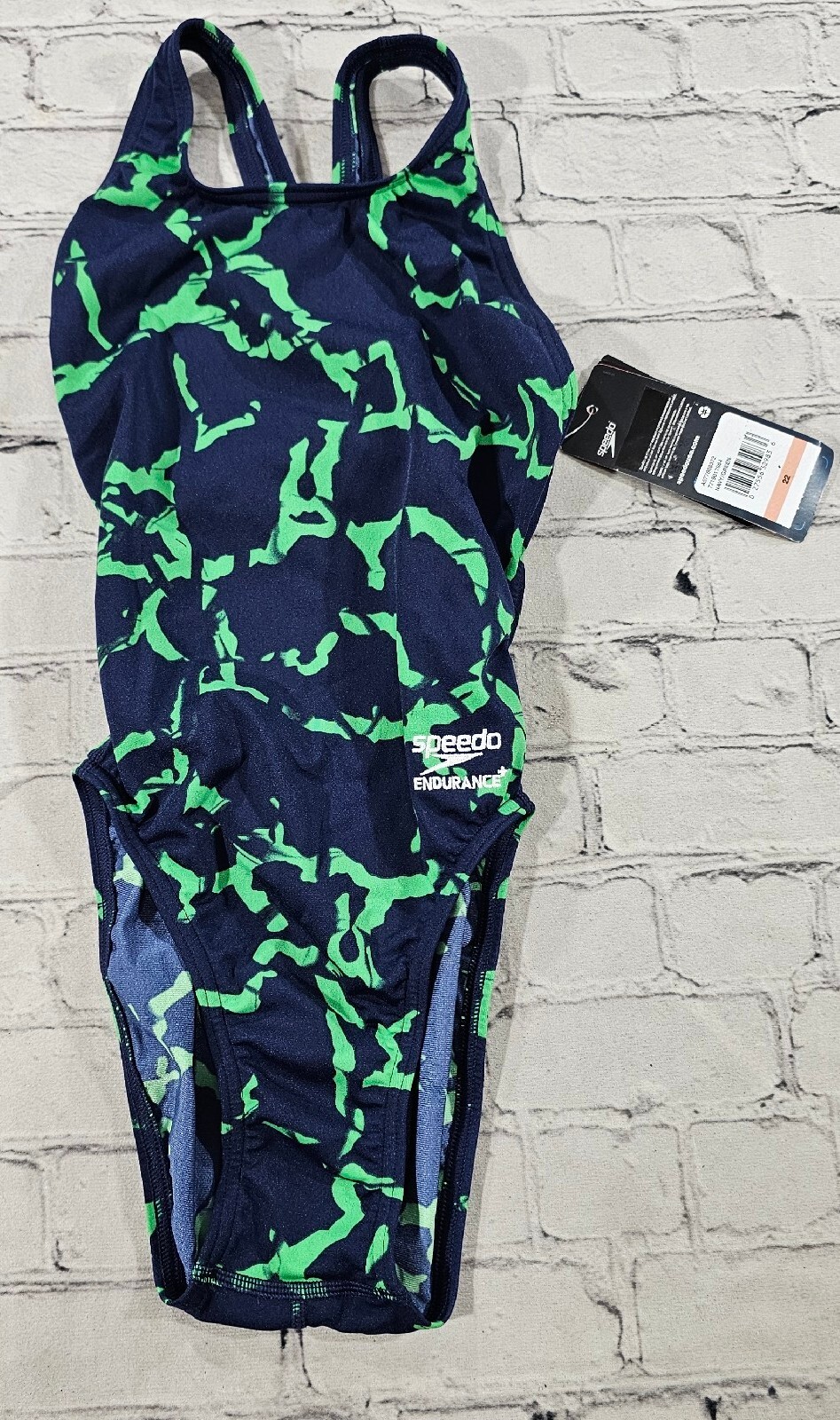 Speedo YOUTH WOMENS SIZE 22 Endurance+ Flyback Competition Swimsuit Wrack It Up