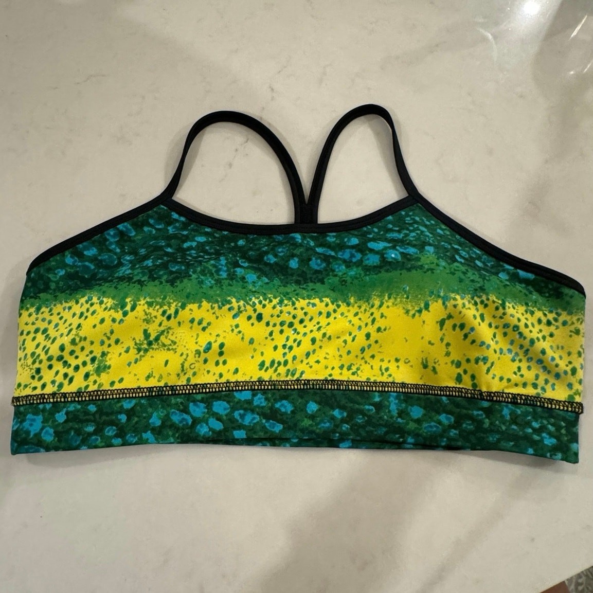 Guy Harvey Fitted Sports Bra with padding Size M Medium Bikini Top Swimsuit