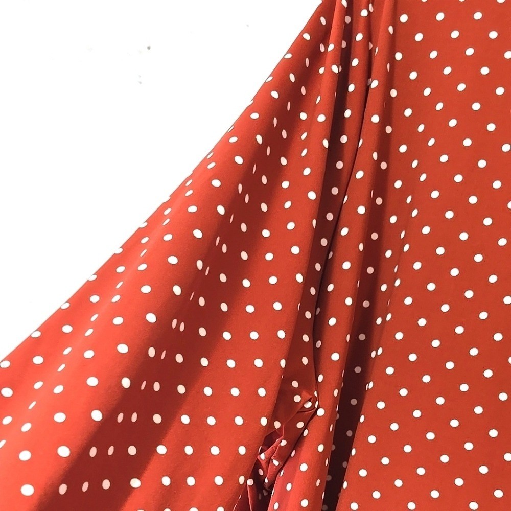 Lands’ End Women’s Polka Dot Long Sleeve Rust Orange Rash Guard Size 3X