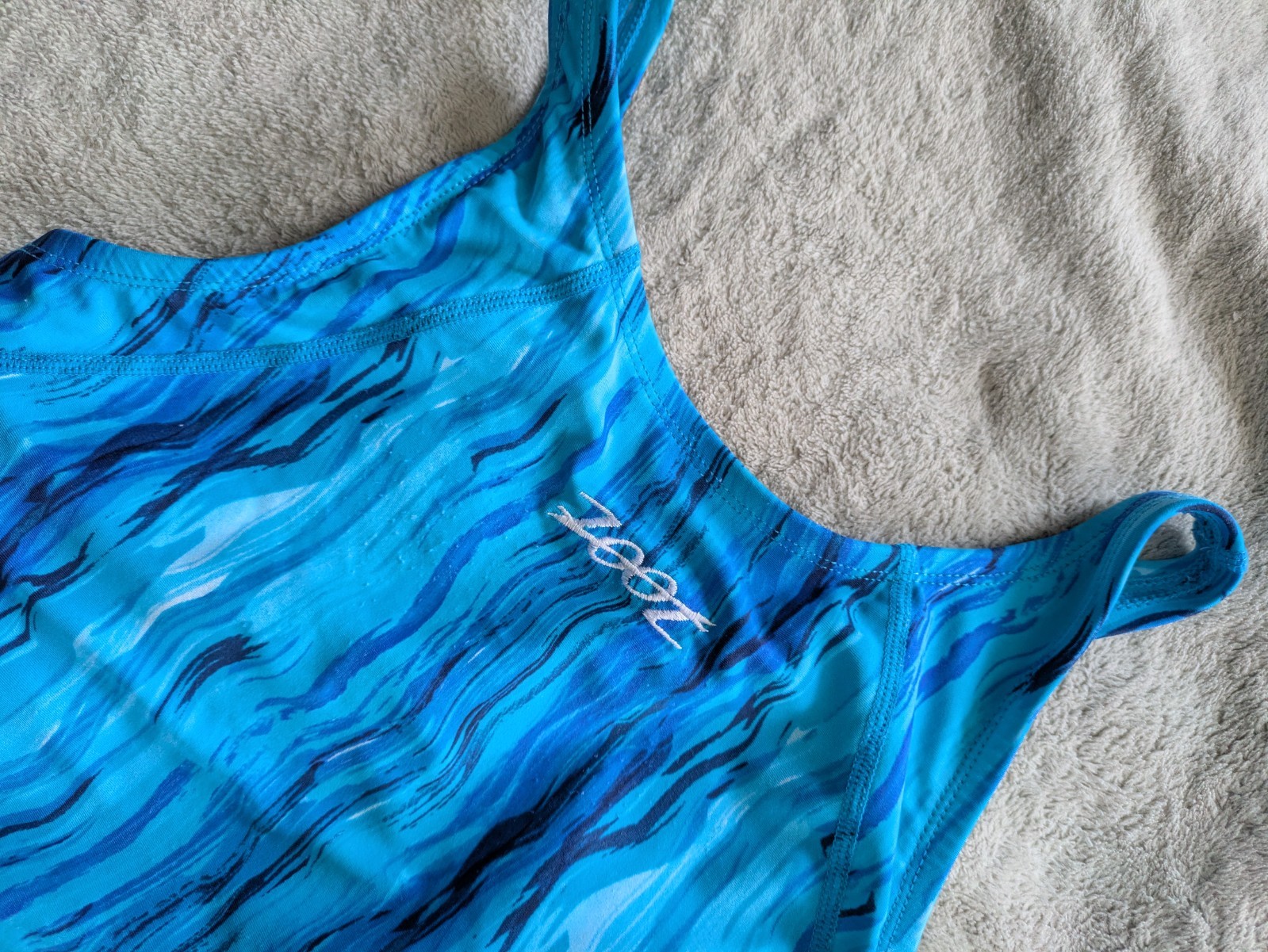 ZOOT SPORTS One Piece Swimsuit Womens Size Large 36 Blue Swim Suit