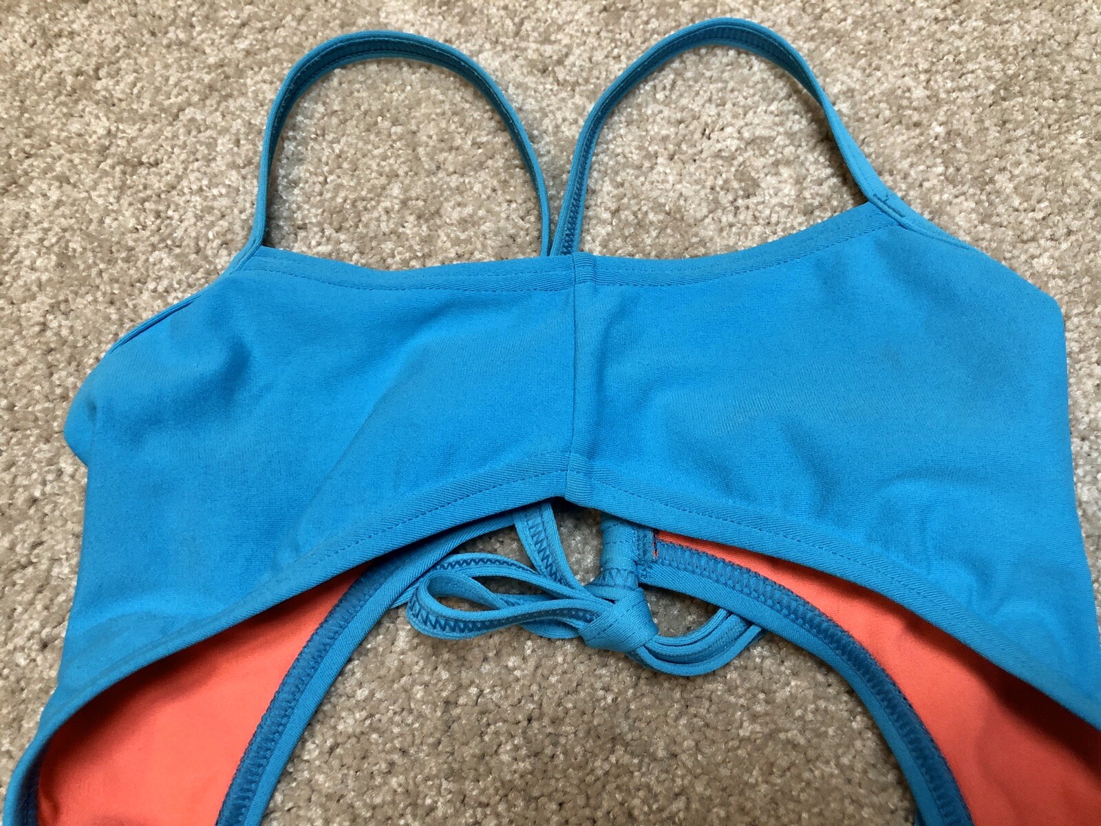SPEEDO Womens Turnz Hero Back One piece Monokini Swim Black Teal worn 5X EUC 28