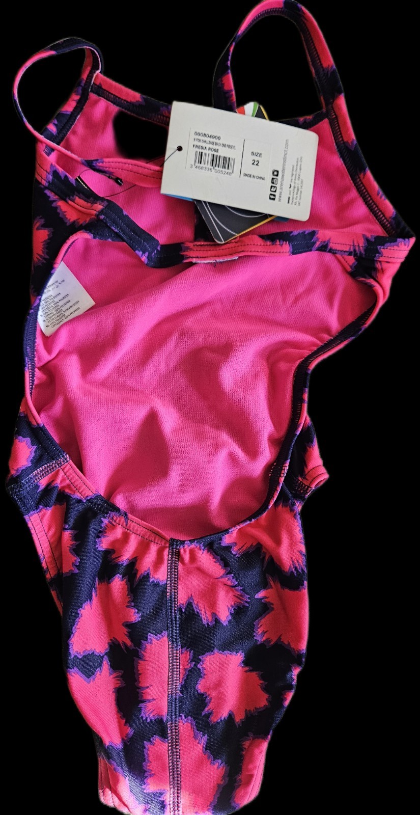 Arena Swim. Fresia Rose. Challenge Back. Size 22. NWT