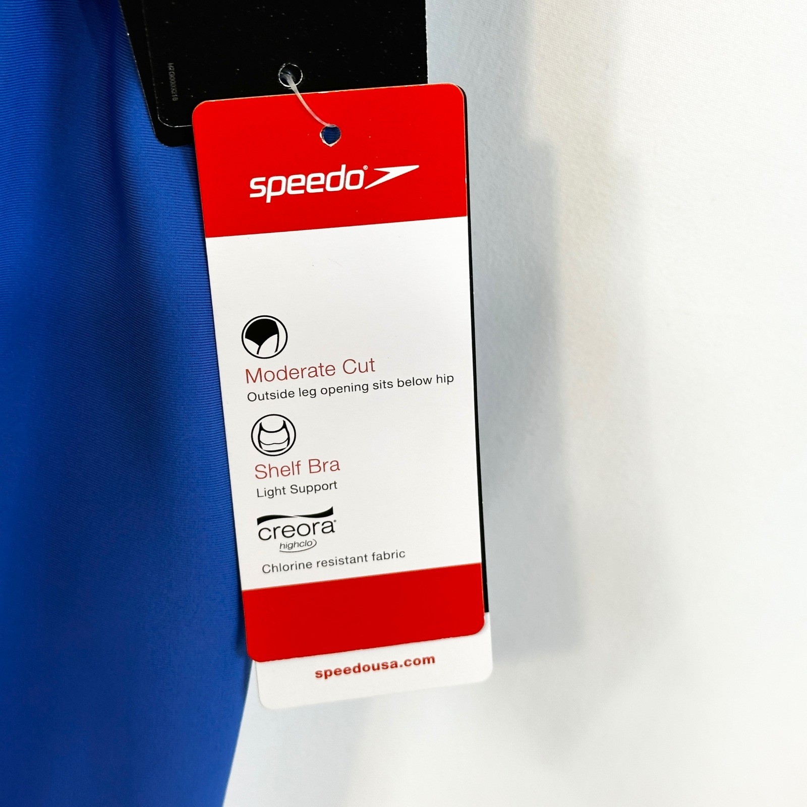 Speedo Endurance+ Size 12 Swimsuit Blue One Piece UPF 50+ Modest Cut NWT 888