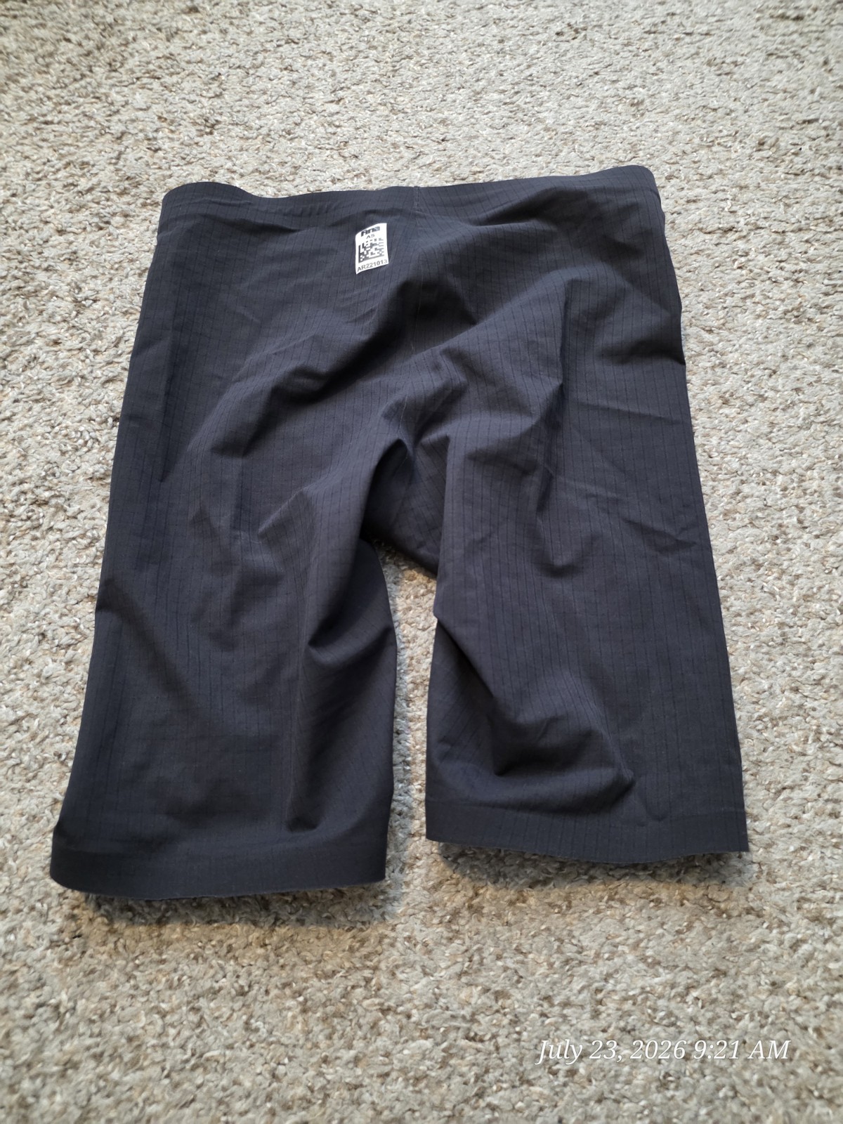Arena Carbon Duo BOTTOM Only Gray Tech Suit Swimsuit Kneeskin Size 28
