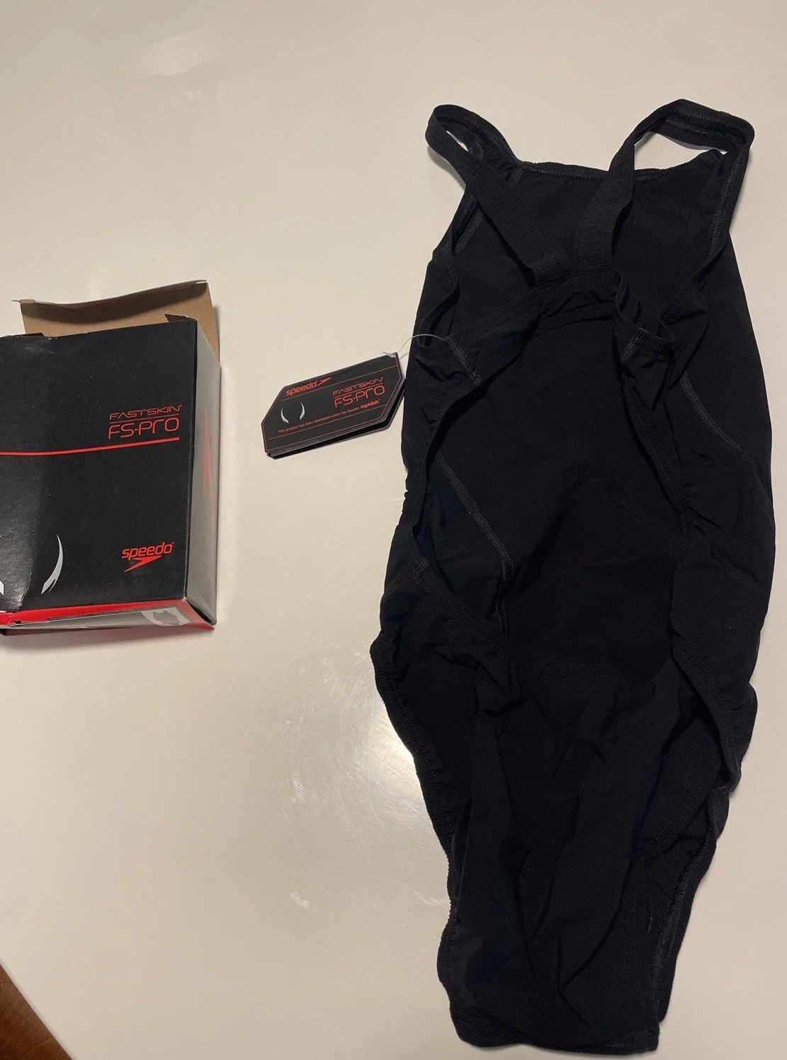 New with tags/box Fastskin FS-Pro Women’s Open back Race Swimsuit- Black Size 34
