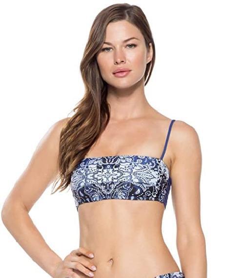 Becca By Rebecca Virtue Blue Americana Reversible Bandeau Top