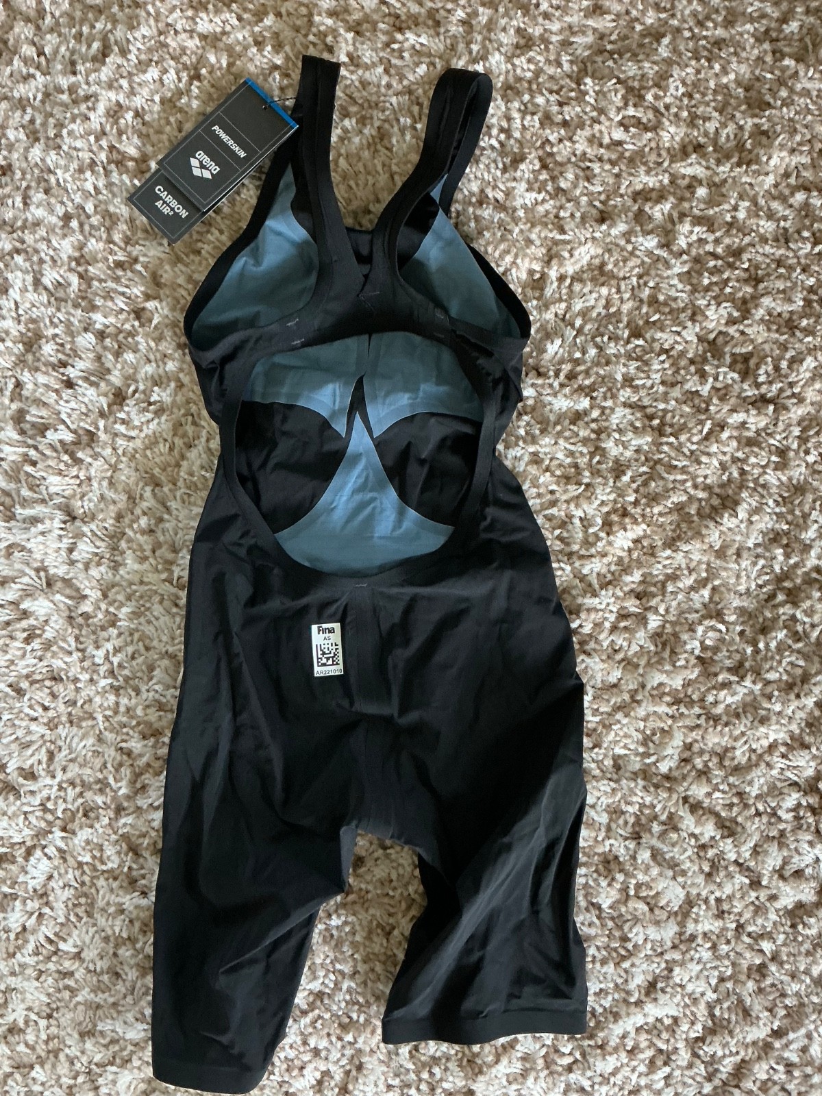 NEW Arena women’s Powerskin Carbon Air2 – Open Back – Size 24 Black/Gold NWT