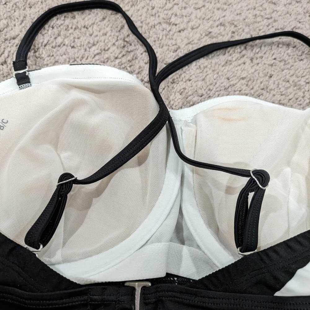 Athleta Belize Stripe Bandeau tankini 40B/C