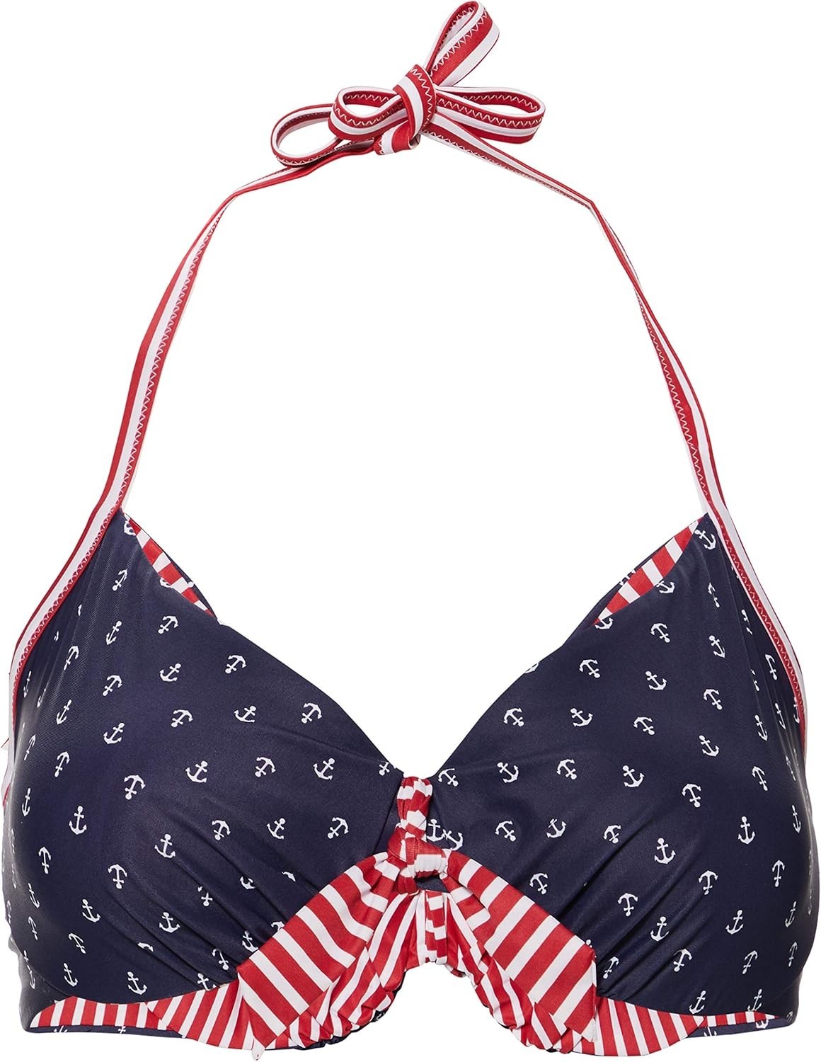 Lovable Women’s Reversible Bikini Top Swim Top, Blue/Pink, 80 C