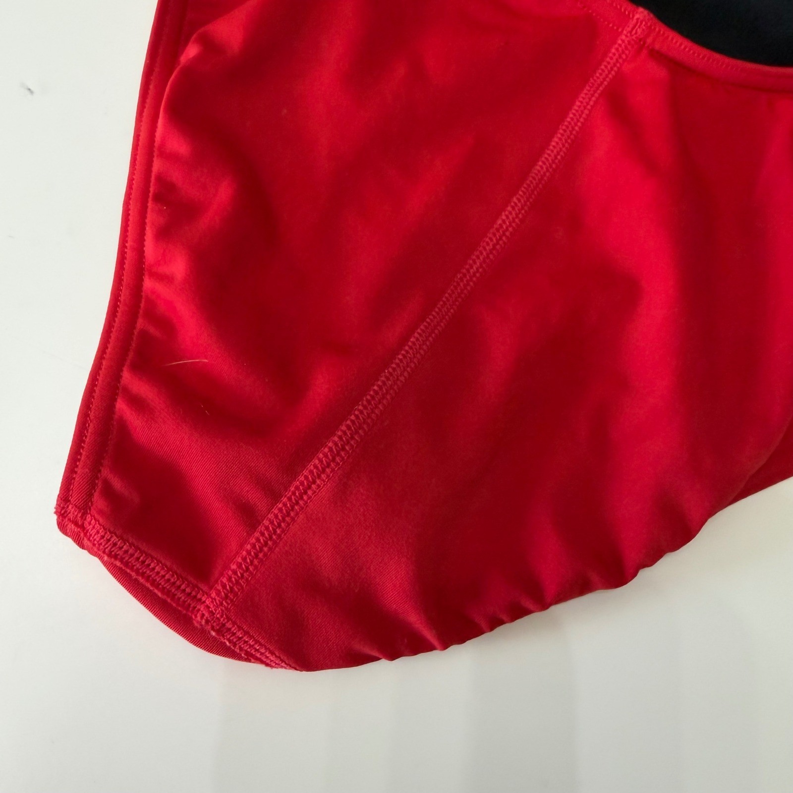 Arena One Piece Swimsuit Size 30 Red Solid Light Drop Back Athletic Swimming
