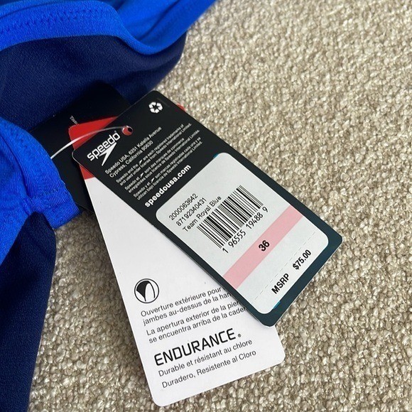 Speedo The One Back One Piece Team Royal Blue size 36