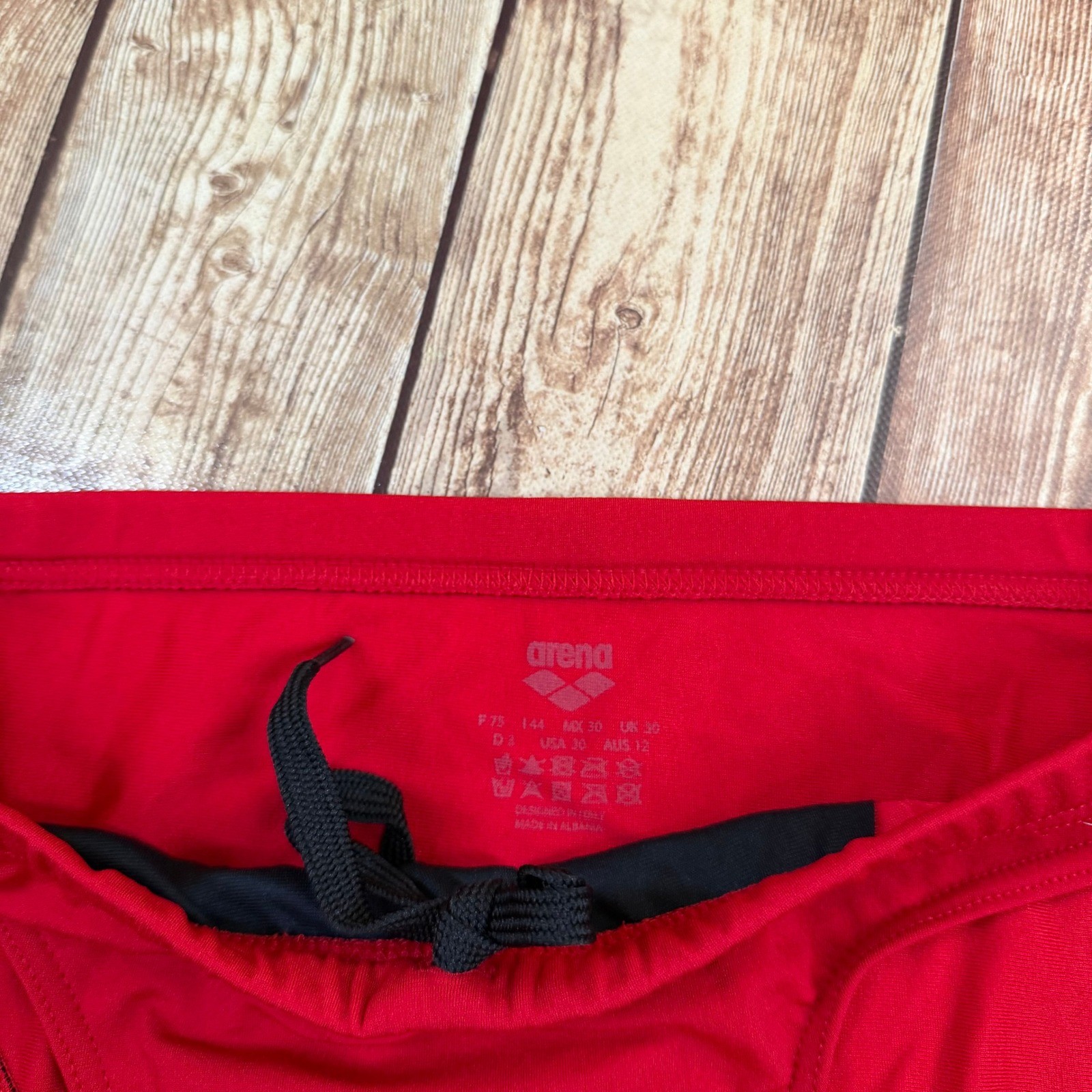 Arena Performance Swim Brief Womens size 30 Red Chlorine Proof Athletic NWT