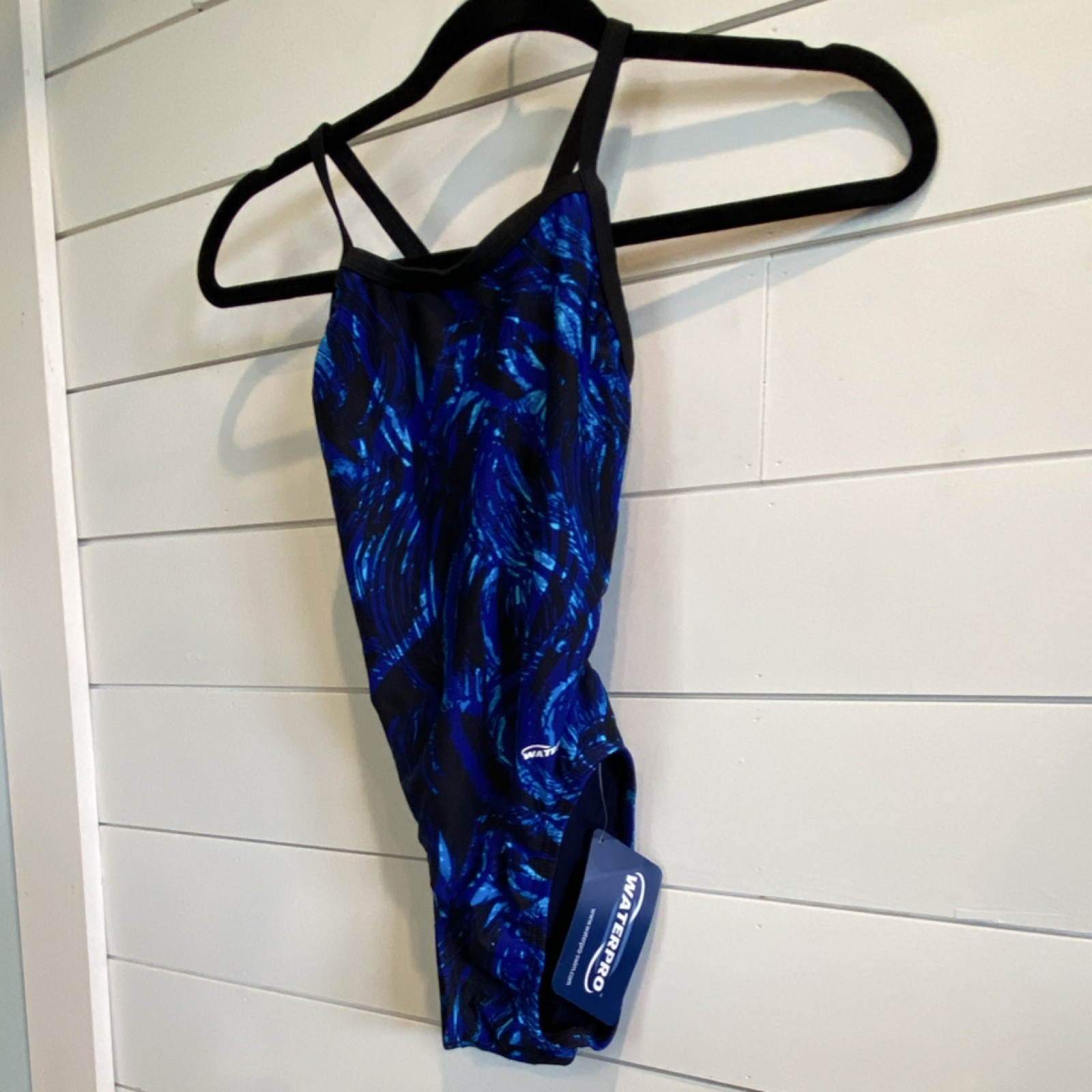 WATERPRO Storm Thin Strap One Piece Competitive Swimwear Blue Size 28 Brand New