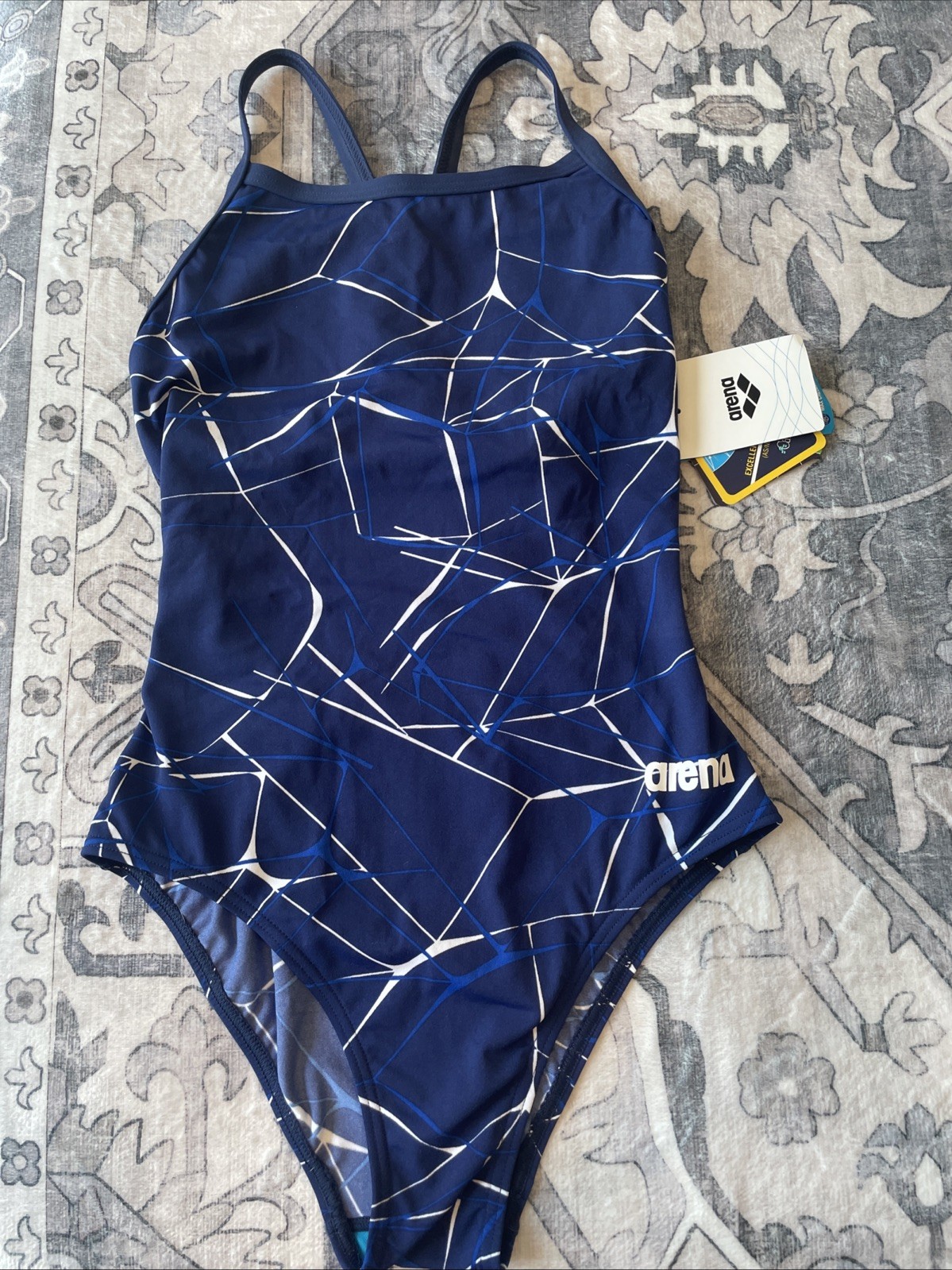 NWT Arena Water Light Drop Back Swimsuit Women’s 32 Navy Royal Blue