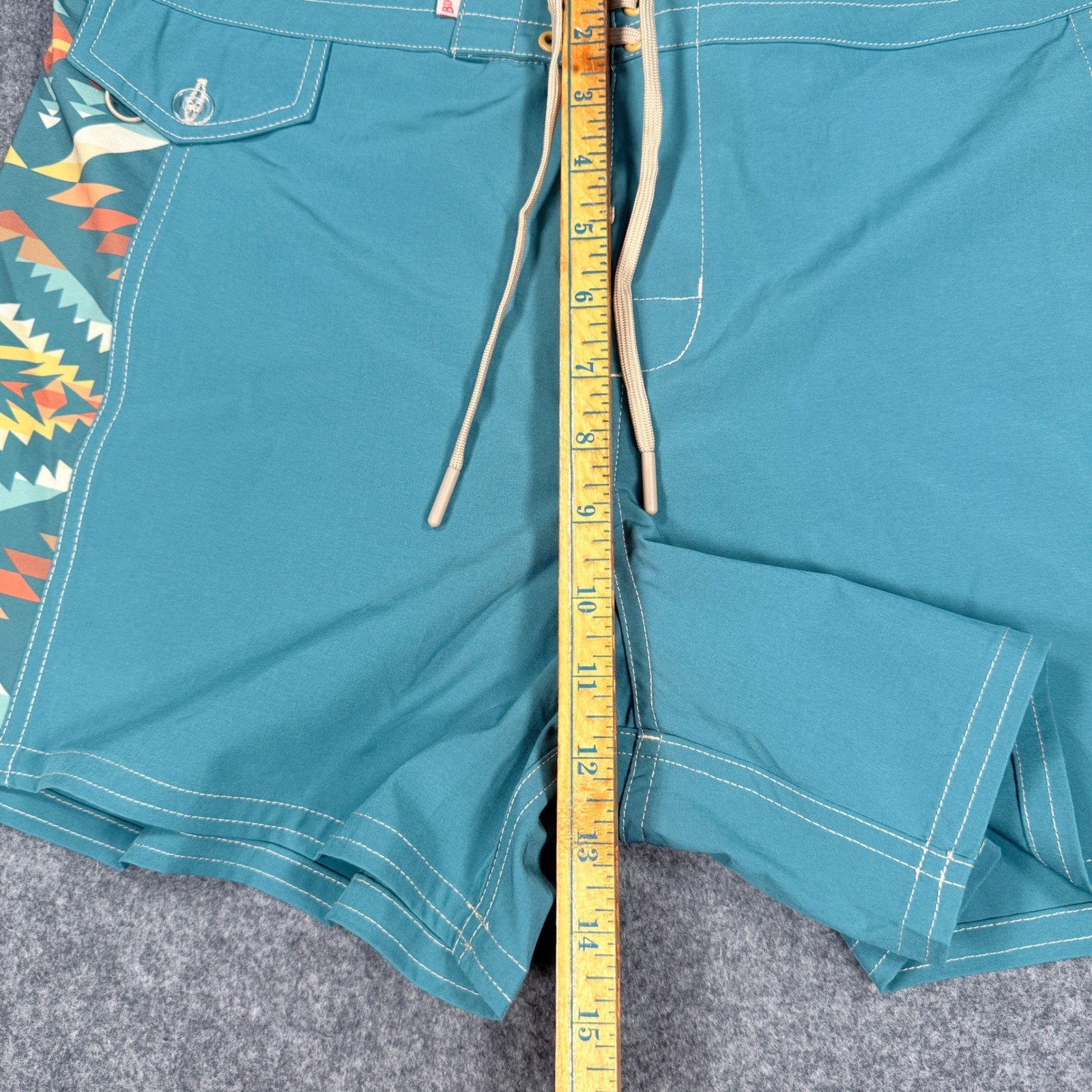 Birdwell Pendleton Board Shorts size 10 34″ Southwestern Geometric Surf Trunks