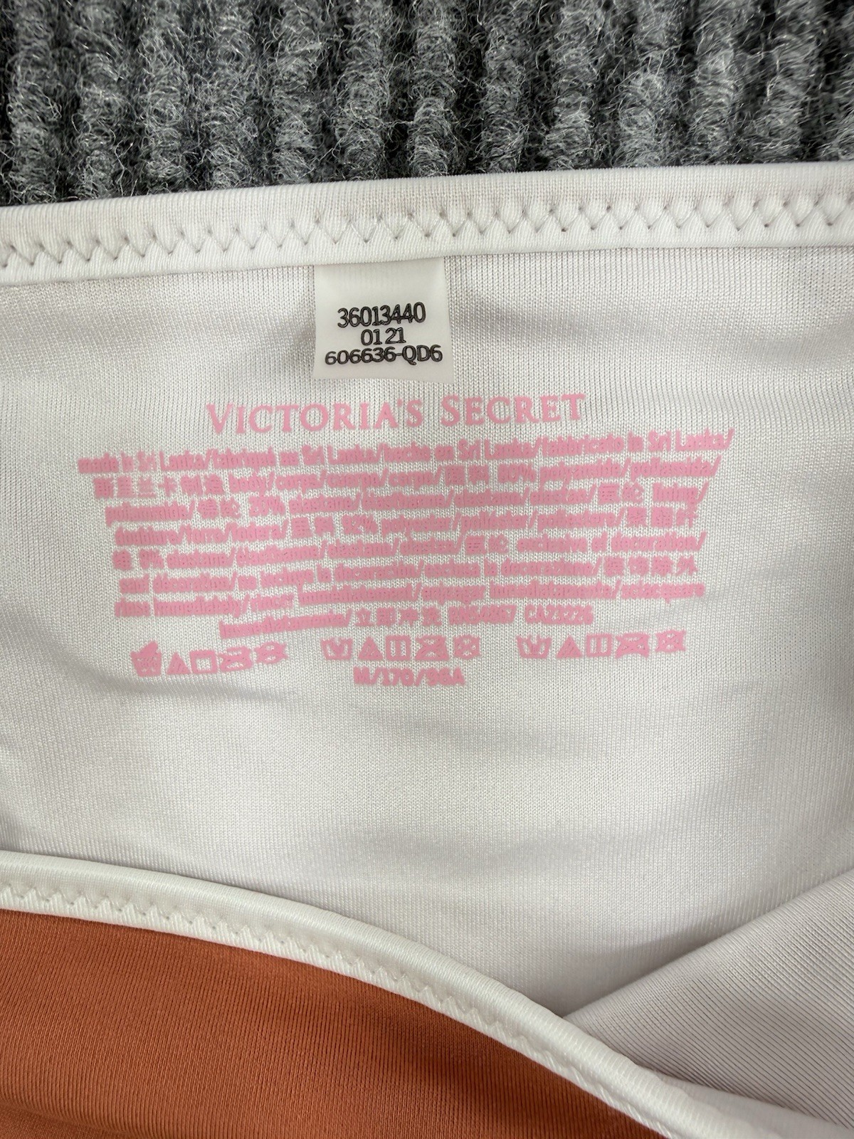 PINK Victoria’s Secret Women Push Up Bikini Set Sz M Bottoms 36B Top Terracotta