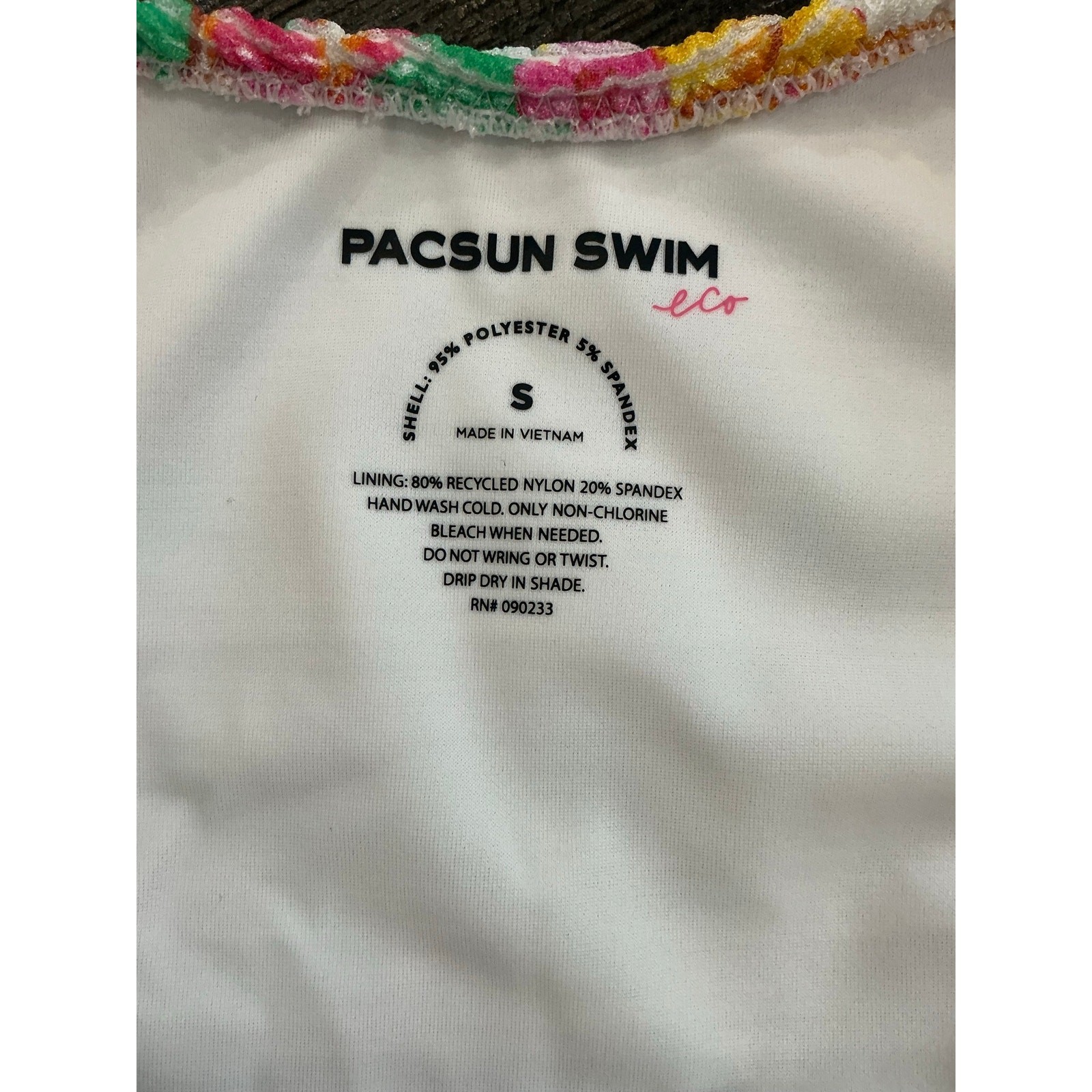 Pacsun Swim Eco Floral Bikini Top Size Medium / Bottoms Size Small