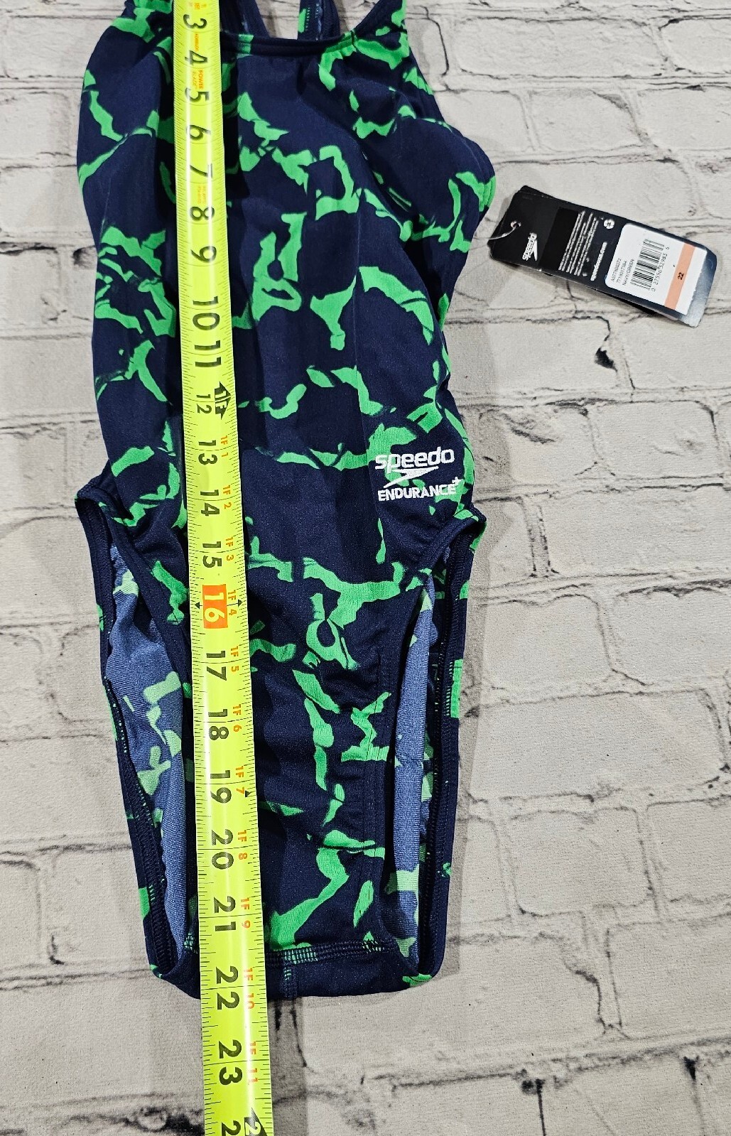 Speedo YOUTH WOMENS SIZE 22 Endurance+ Flyback Competition Swimsuit Wrack It Up