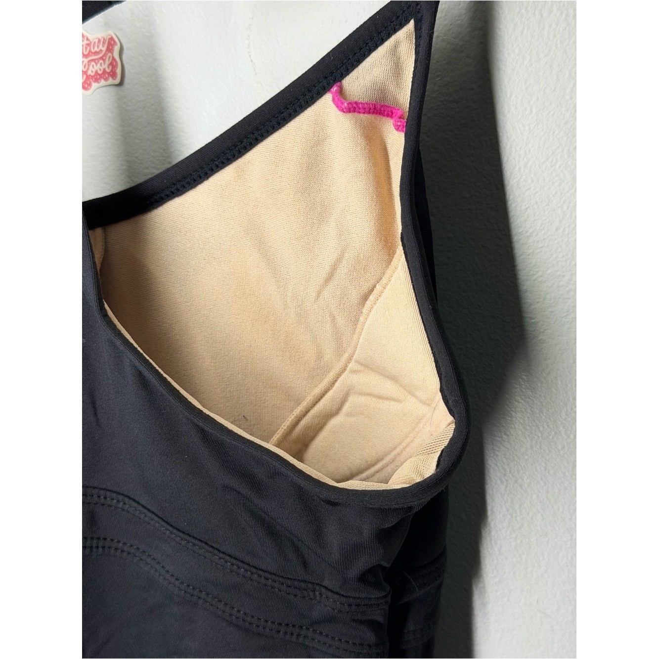 Athleta Shorebreak Swim Dress Racerback Built In Bra One Piece Black Athletic
